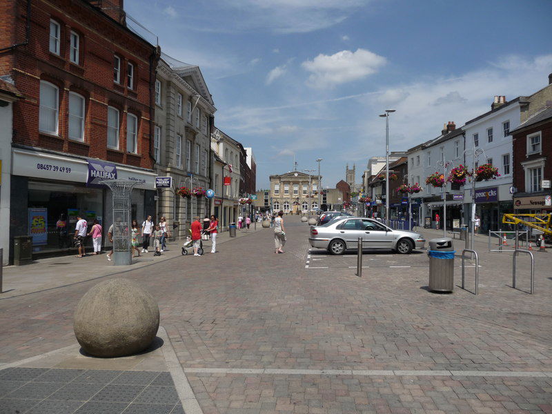 Andover - High Street, near to Andover, Hampshire, Great Britai…