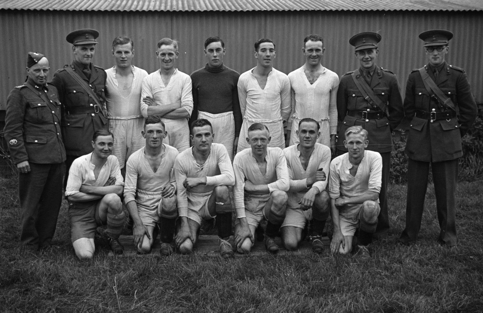 Newtown football team versus RAF, at Newtown
