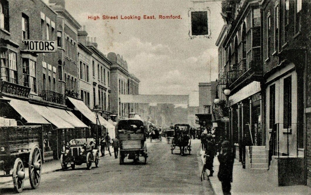 PC ROMFORD HIGH STREET SHOPFRONTS ESSEX SANDLE BROS LONDON ADVE…