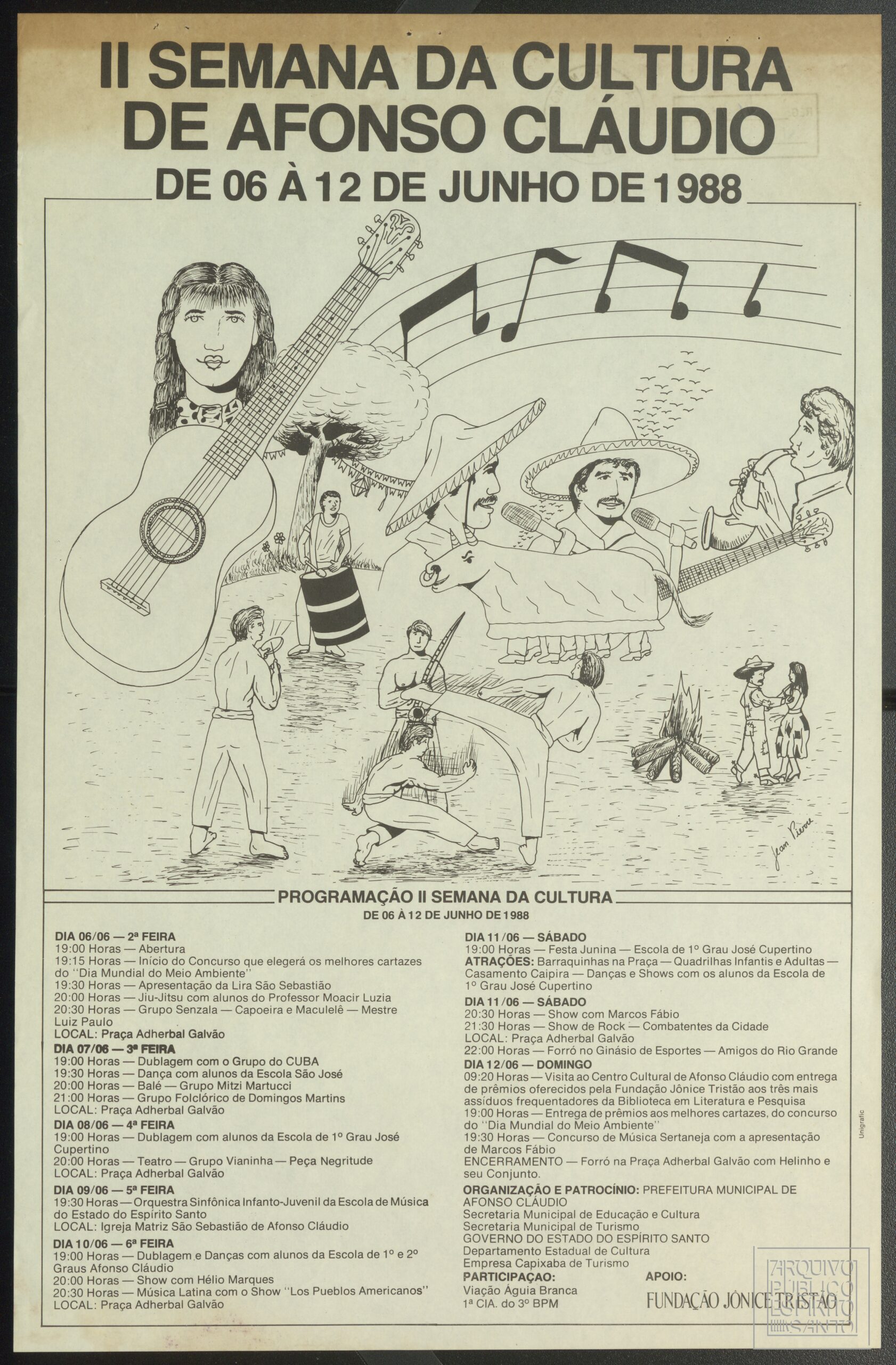 Cartaz da coleção do Departamento Estadual de Cultura (DEC), so…