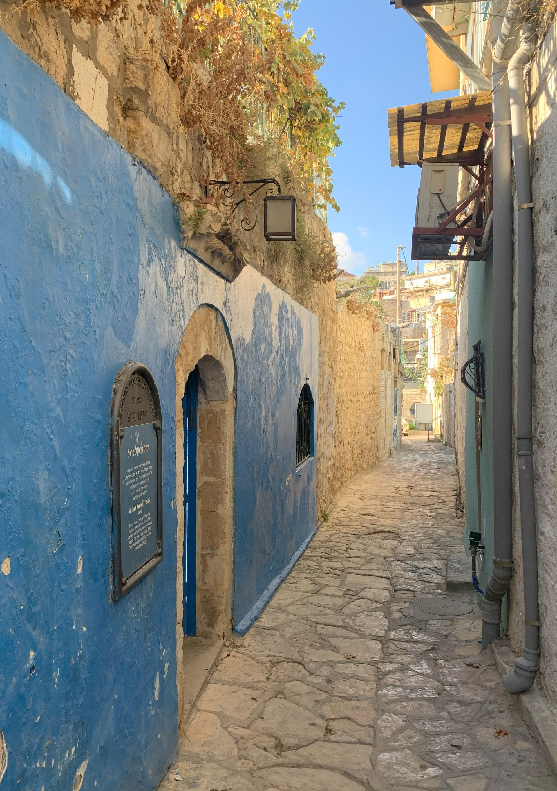 A street in Safed in the artists' quarter of Safed near the Fre…