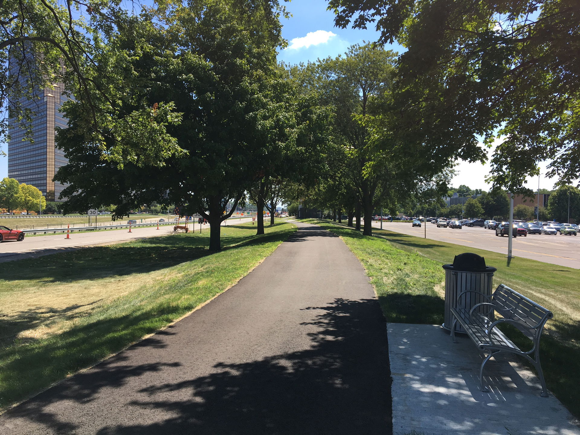 Aerial Photo of shared pathway in Southfield City Centre