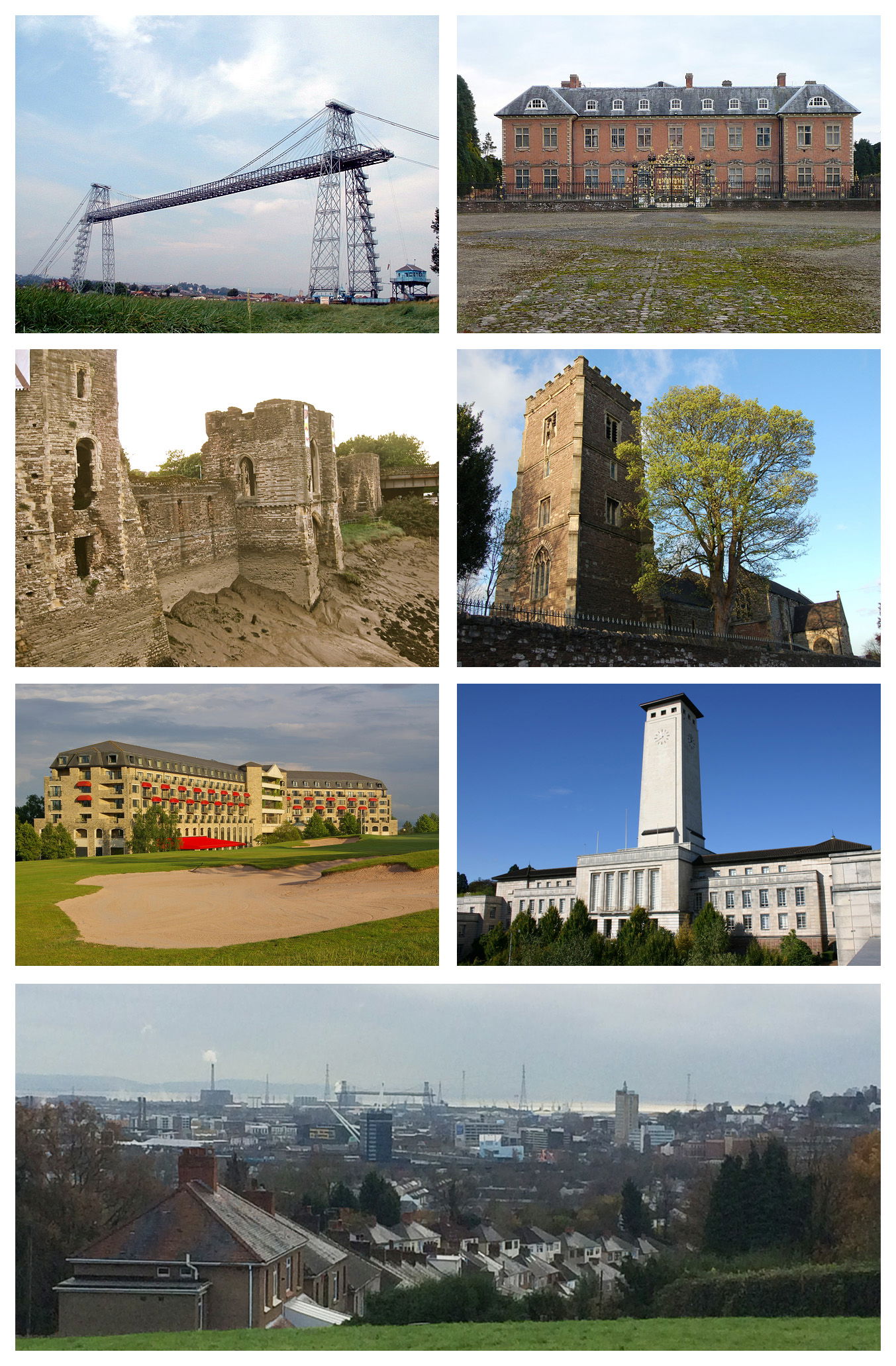 Montage of Newport, Monmouthshire: Newport Transporter Bridge, …