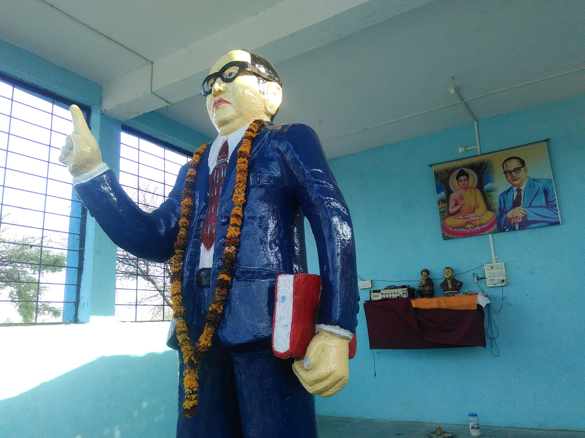 Dr. Babasaheb Ambedkar's statue in Bhivgaon, ta. Deulgaon Raja,…
