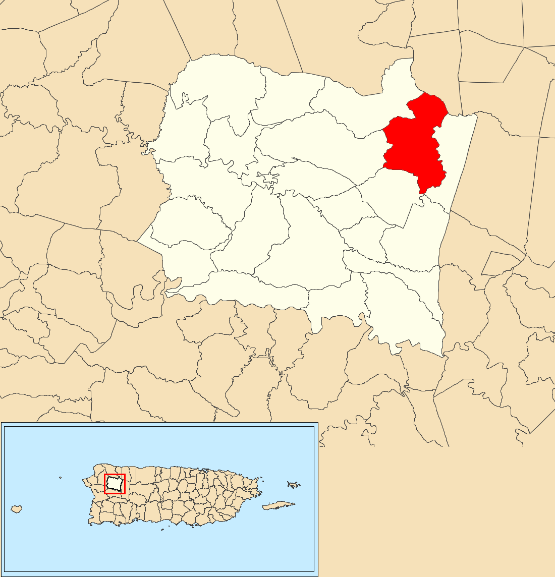 Guajataca, San Sebastián, Puerto Rico locator map