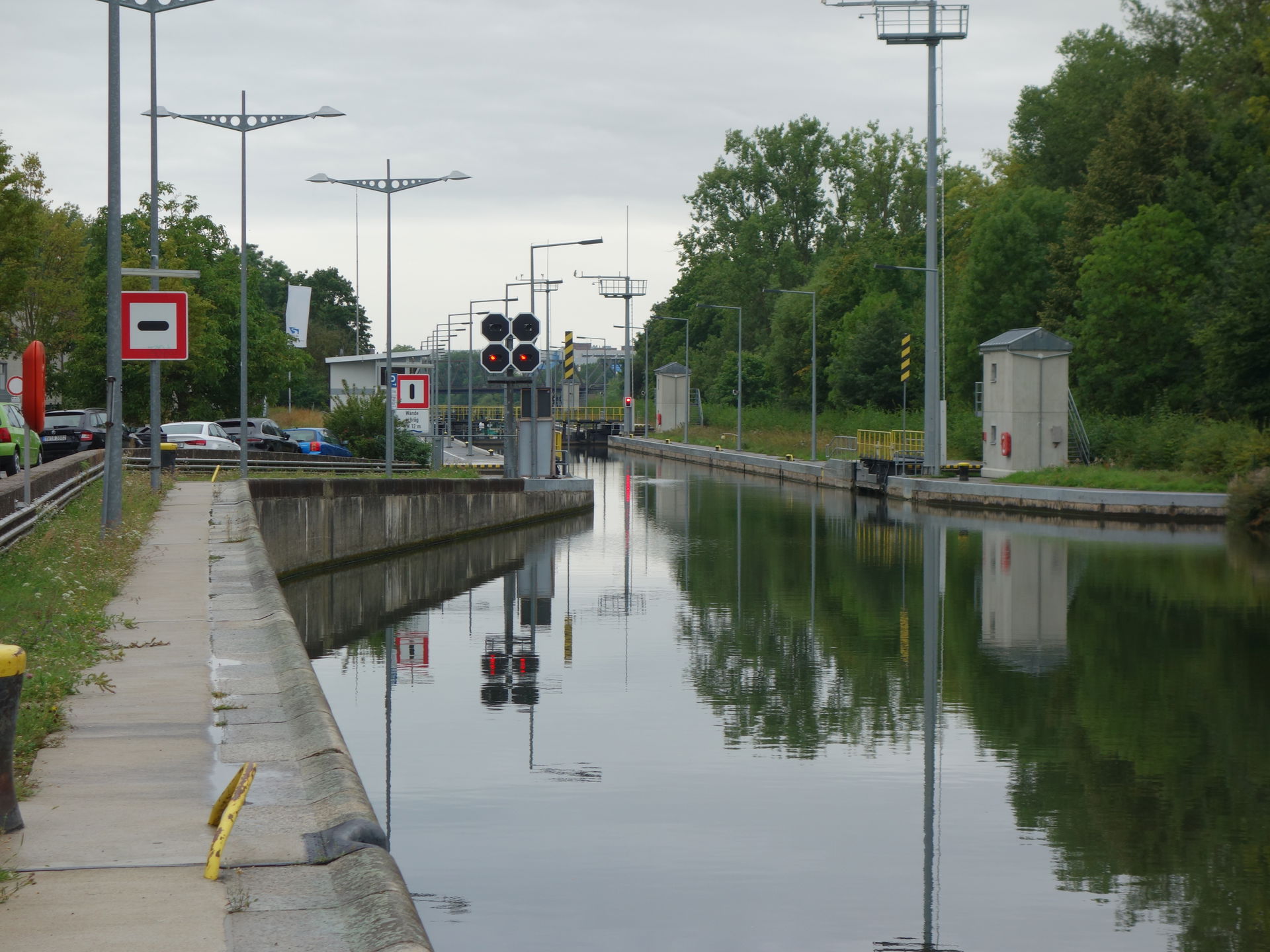East-north-eastern view of the locks Schweinfurt municipality ,…
