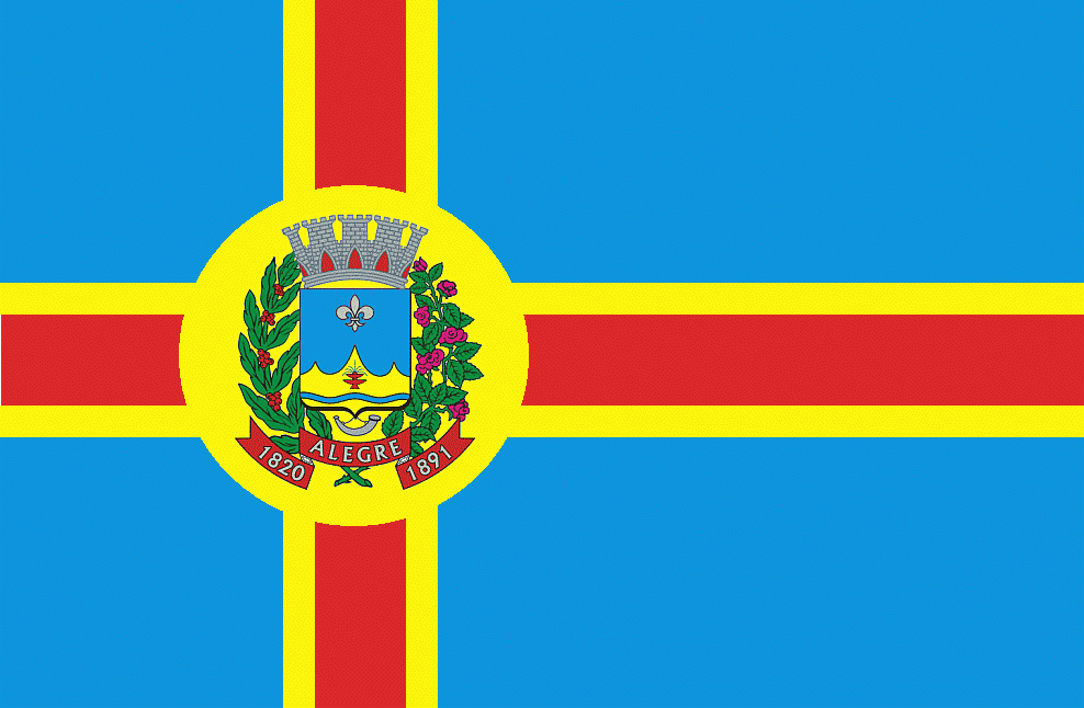 Bandeira do município de Alegre, estado do Espírito Santo, Bras…