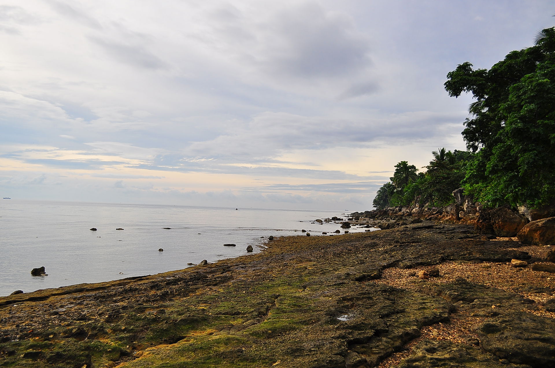 Stony beach in Panalipan, Catmon, Cebu, Philippines