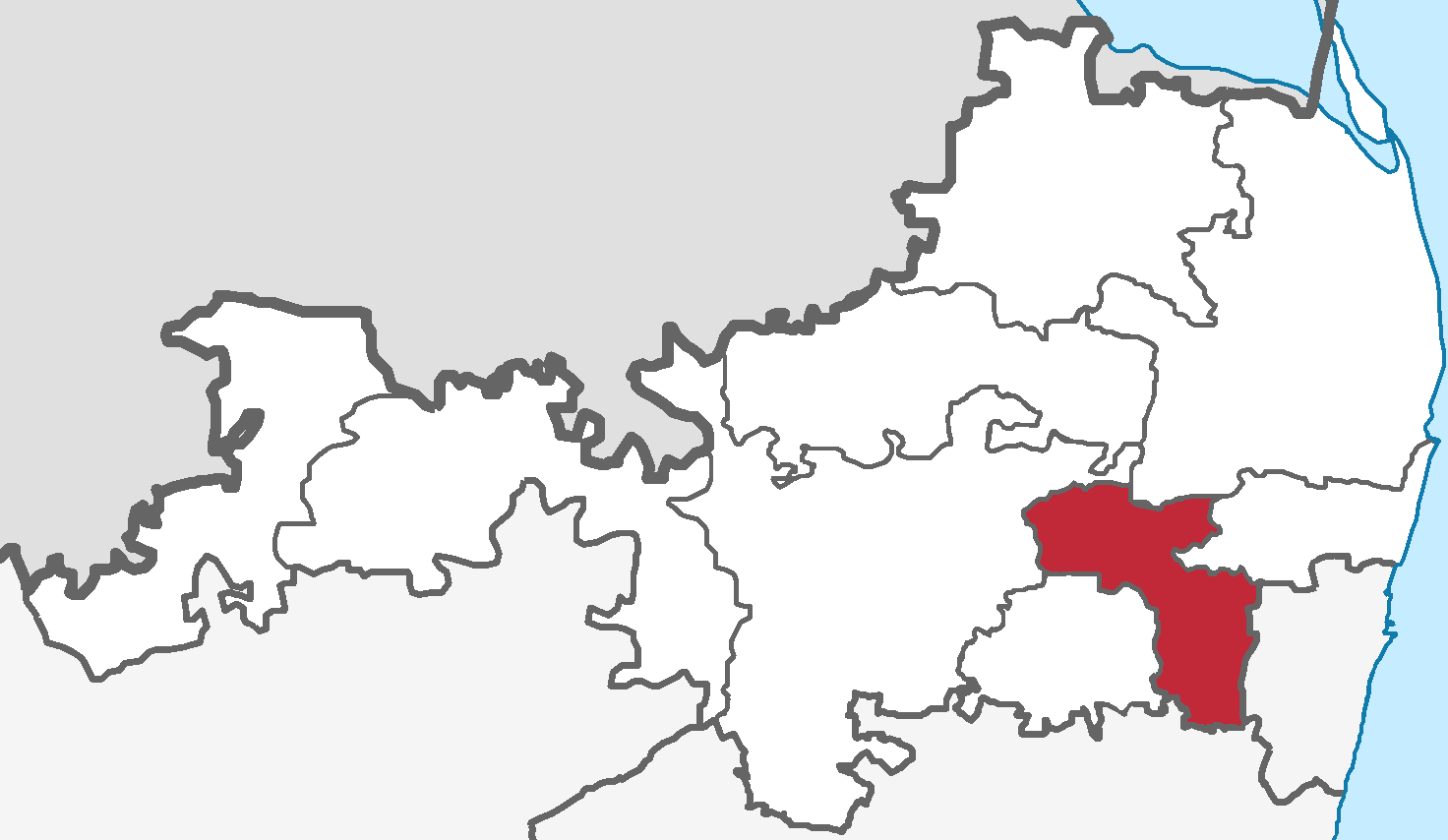 Location of Ambattur taluk (sub-district) in Tiruvallur distric…