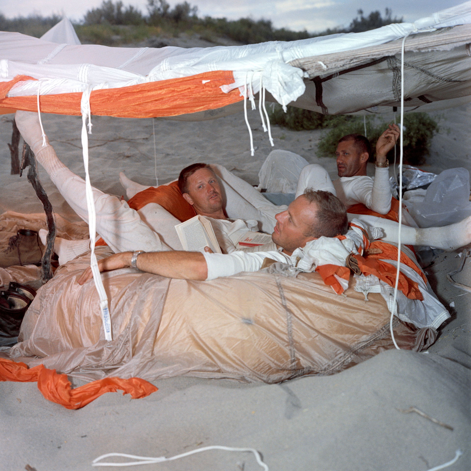 Desert Survival Training with Astronauts Lousma, Ling, and Pogu…
