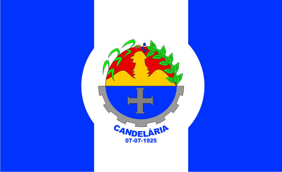 Flag of the city of Candelária, Rio Grande do Sul, Brazil.