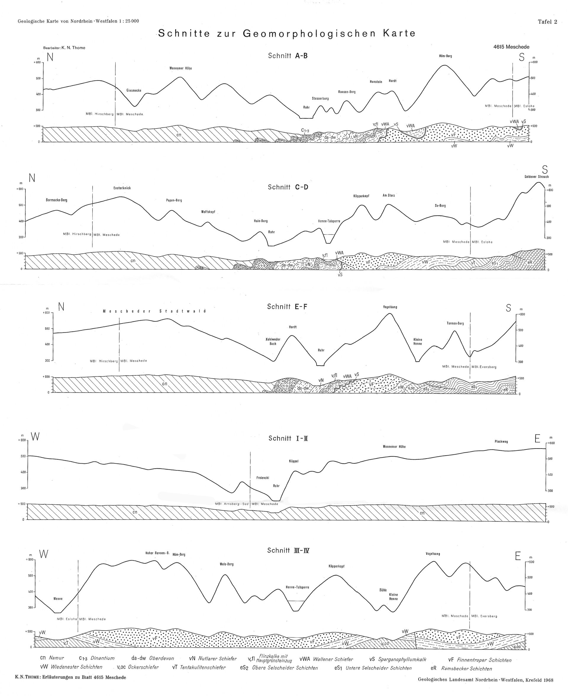 Analoges Kartenwerk der Geologischen Karte von Nordrhein-Westfa…