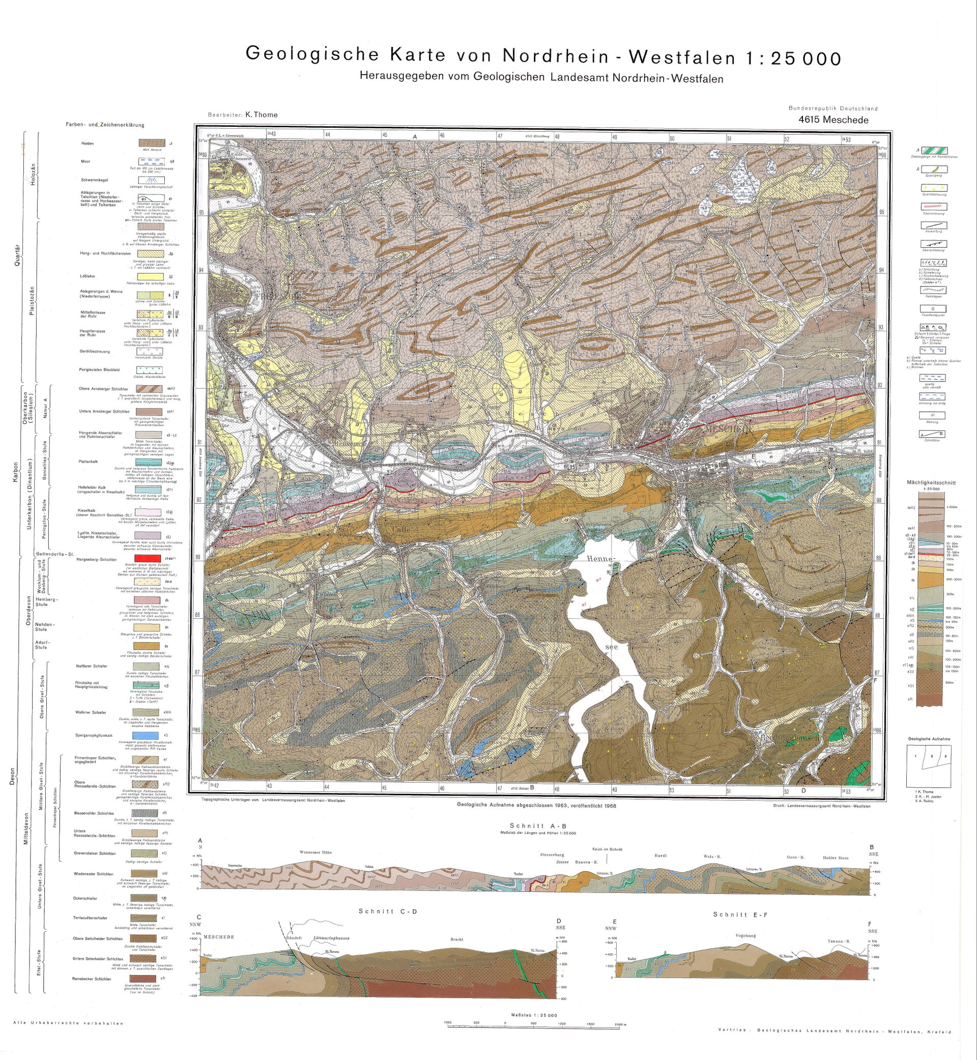 Analoges Kartenwerk der Geologischen Karte von Nordrhein-Westfa…