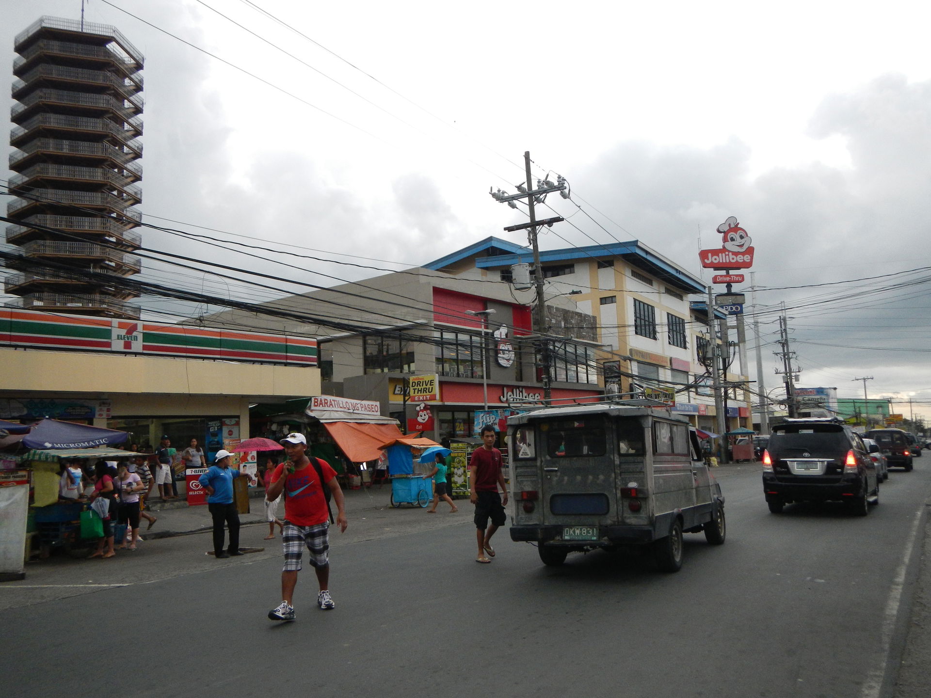 Centro, downtown, bus and jeep terminal, bus stop, Jollibee bra…