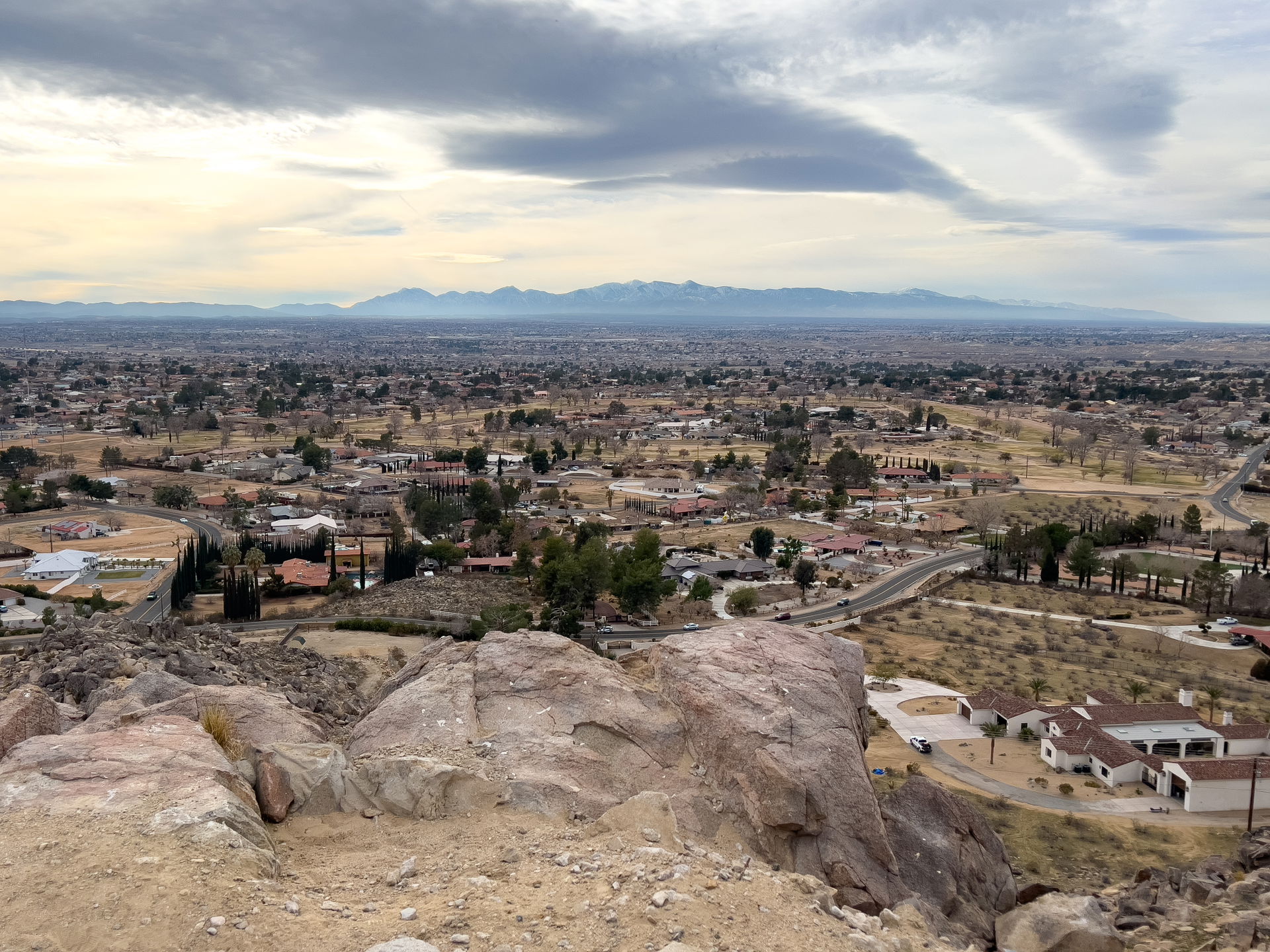 Facing southwest from the top of Bass Hill in Apple Valley, Cal…