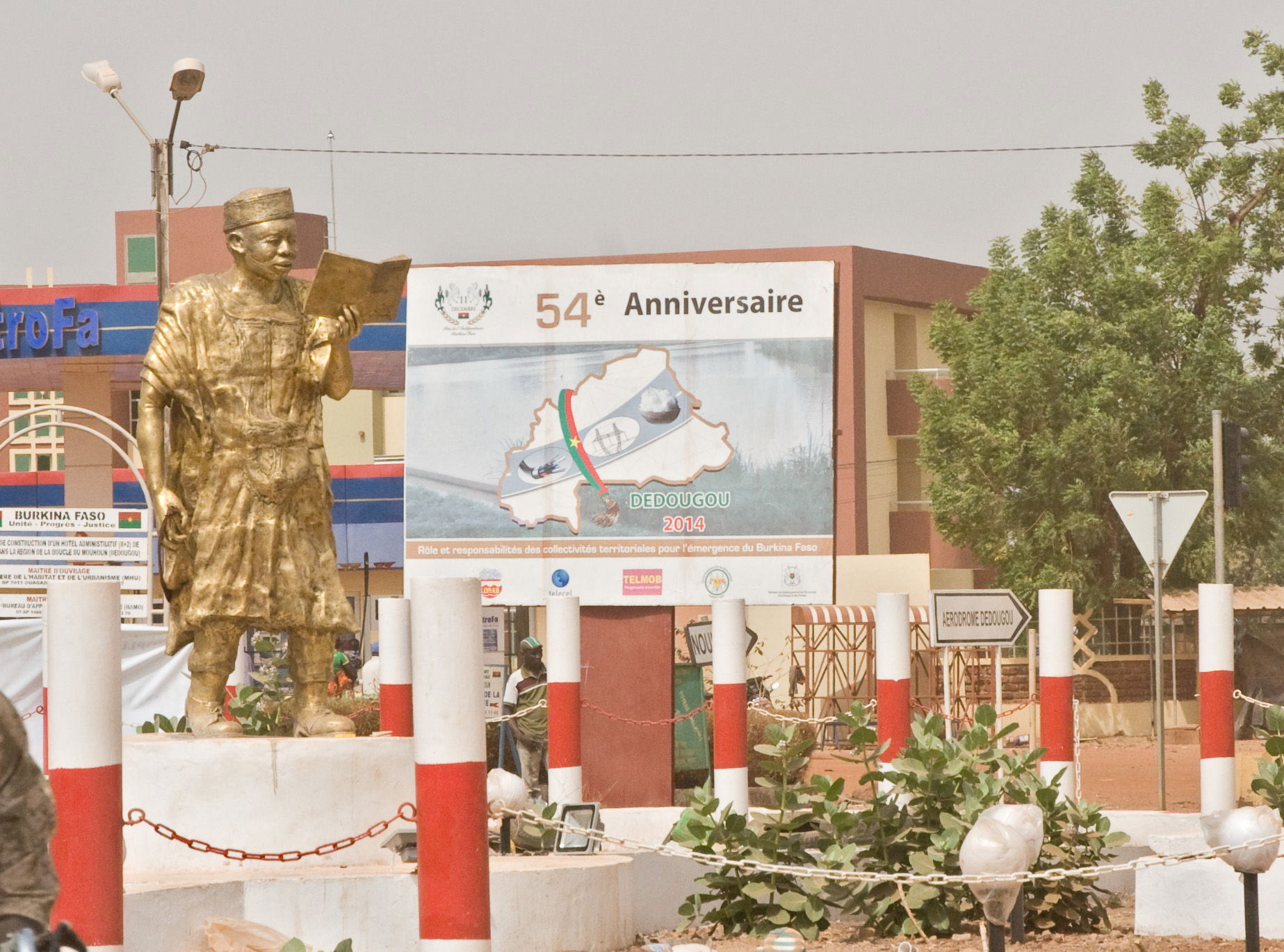 Monument for the Burkinabe politician and writer Nazi Boni in D…