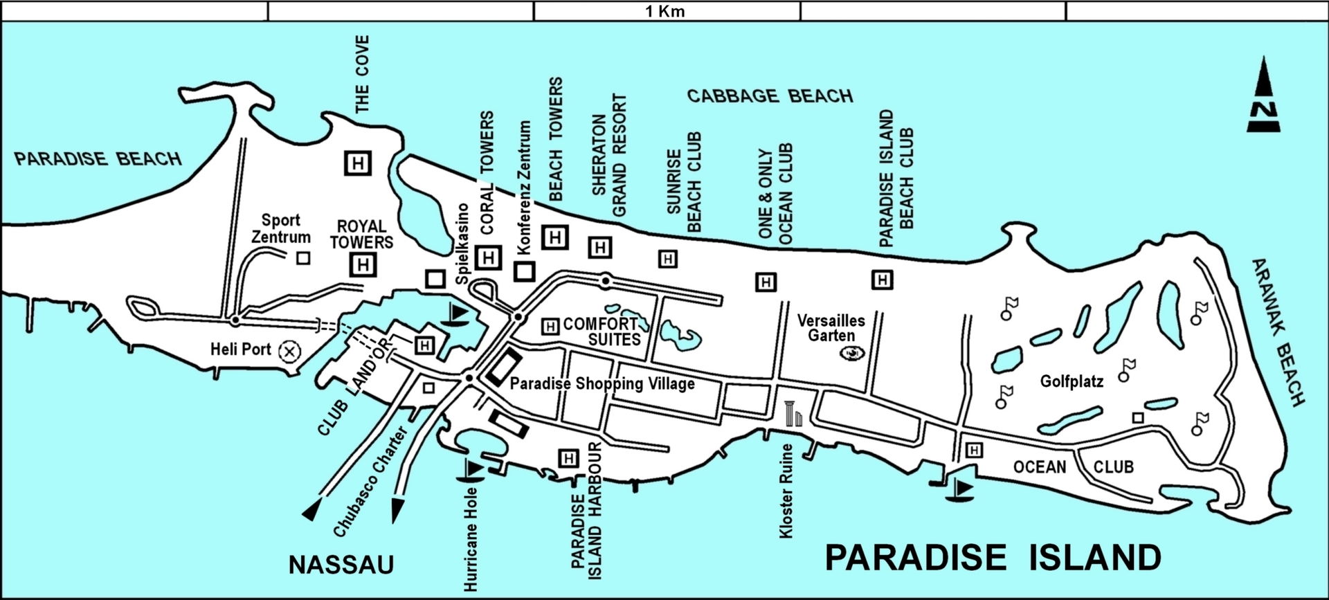 Karte von Paradise Island