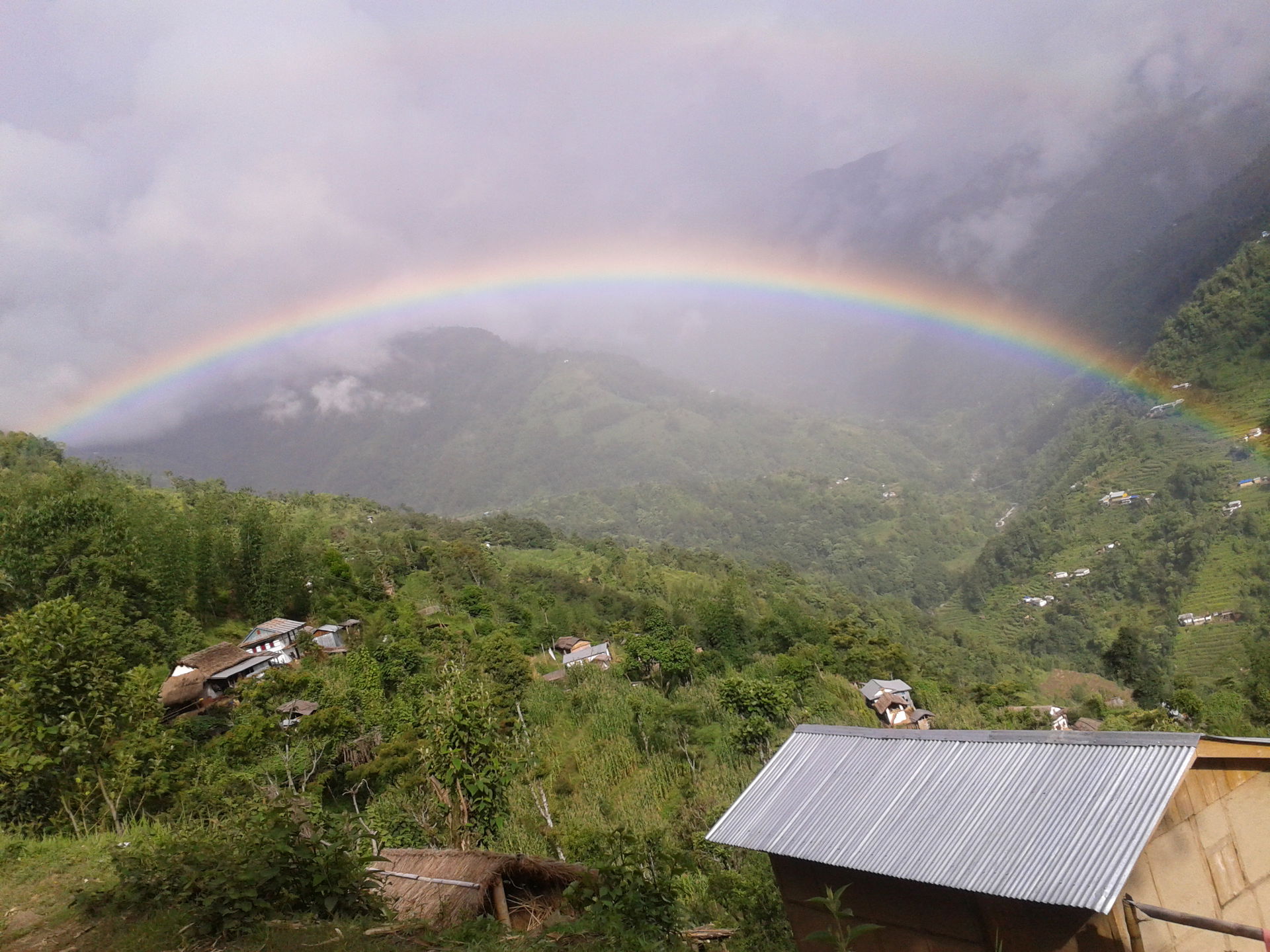 rainbow in panchthar district of Nepal