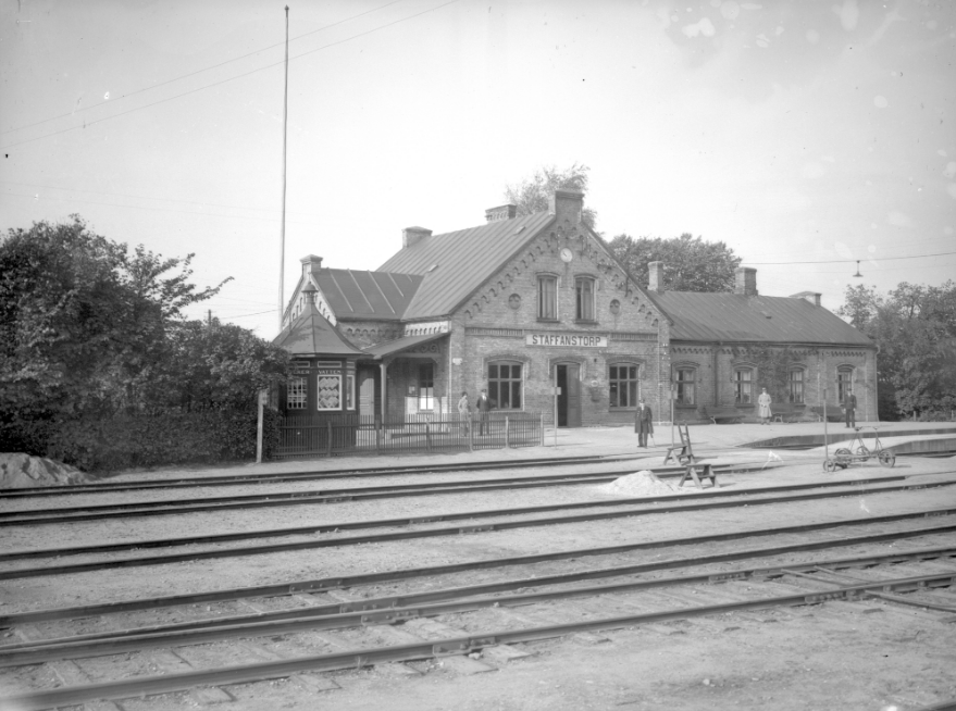 Järnvägsstationen i Staffanstorp, bild från Järnvägsmuseet