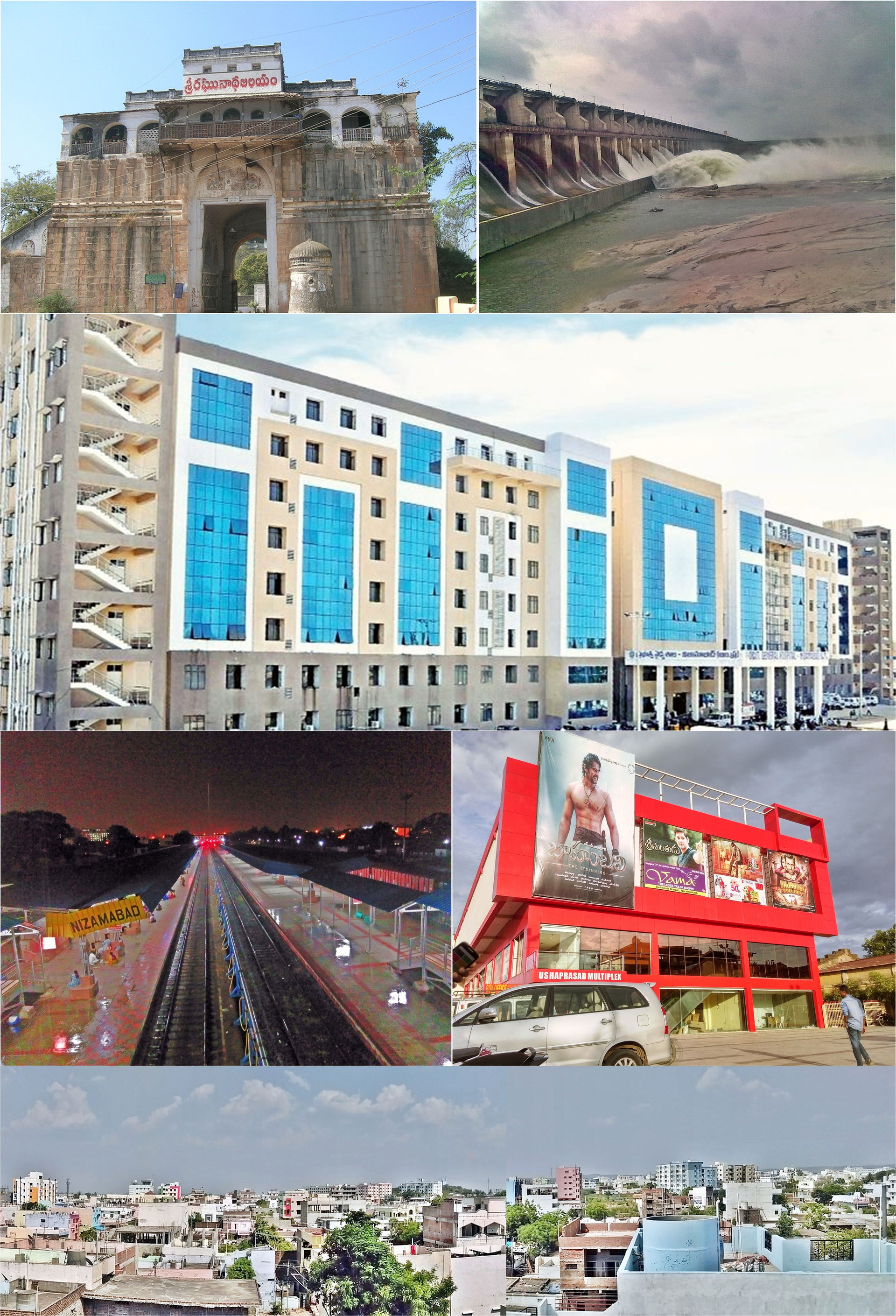 Montage of Nizamabad city