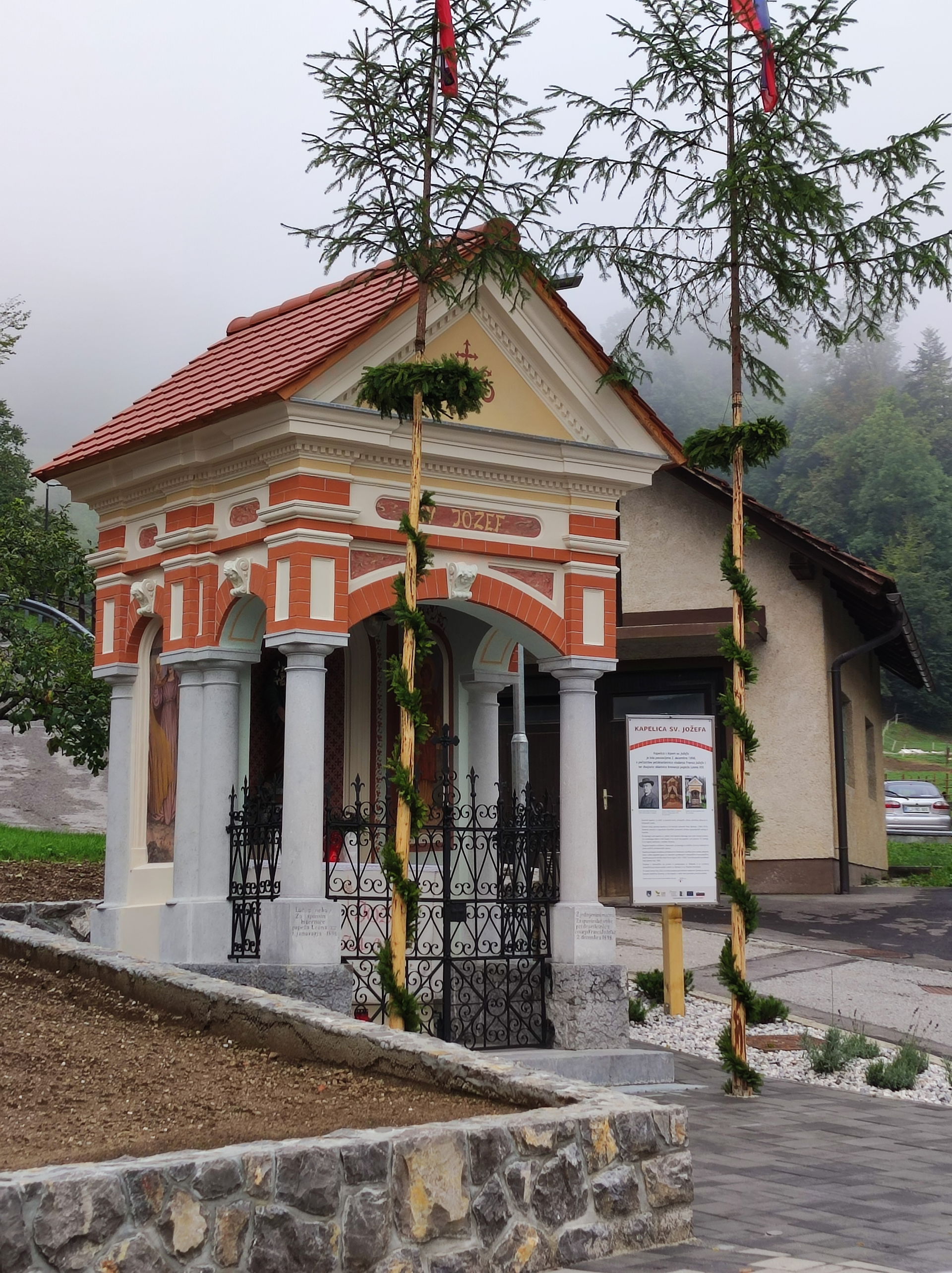 St. Joseph chapel shrine in Horjul. Erected in 1898 to commemor…