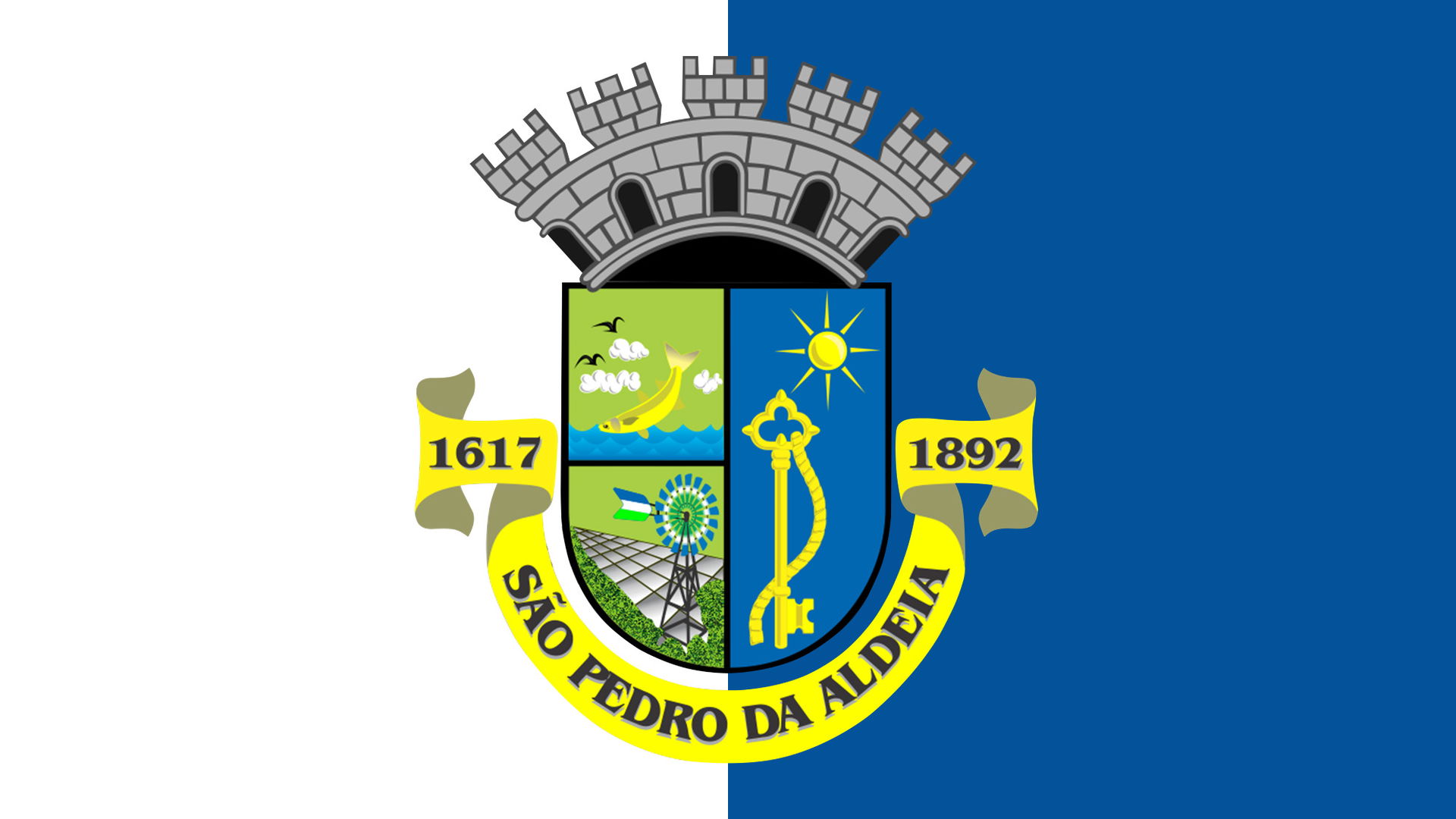 bandeira Oficial de São Pedro da Aldeia em alta qualidade