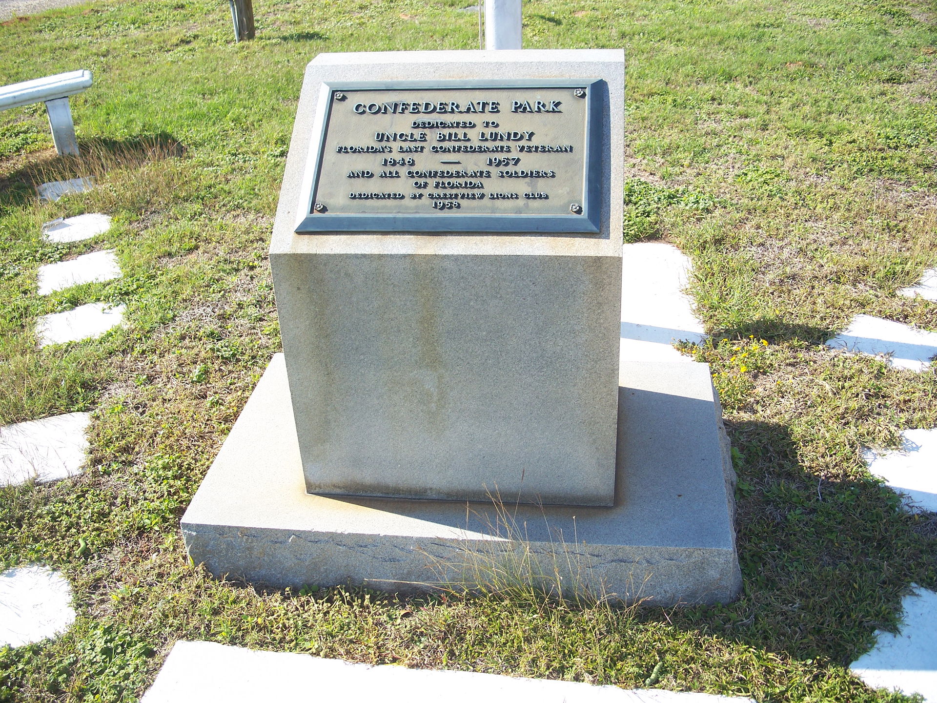 Crestview, Florida: William “Uncle Bill” Lundy memorial at Conf…