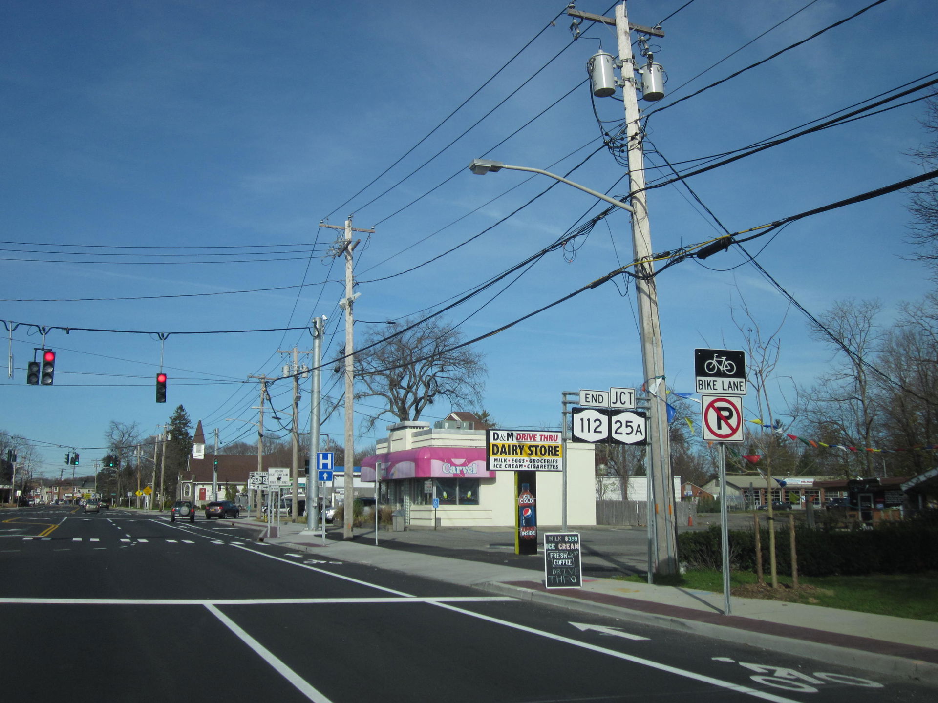 New York State Route 112 approaching its northern terminus, New…