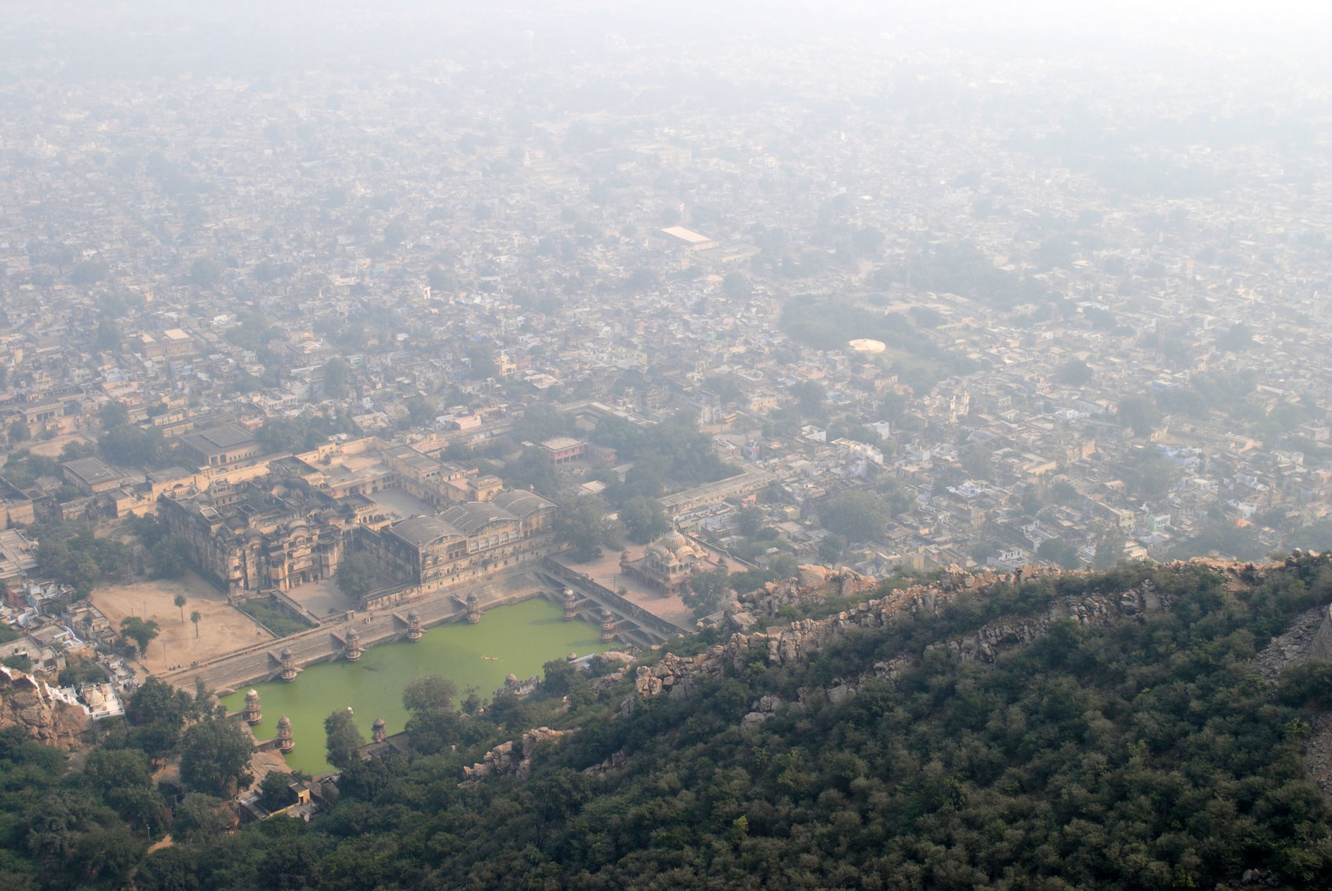 The top view of Alwar city, taken from Bala quila (Alwar Fort).…