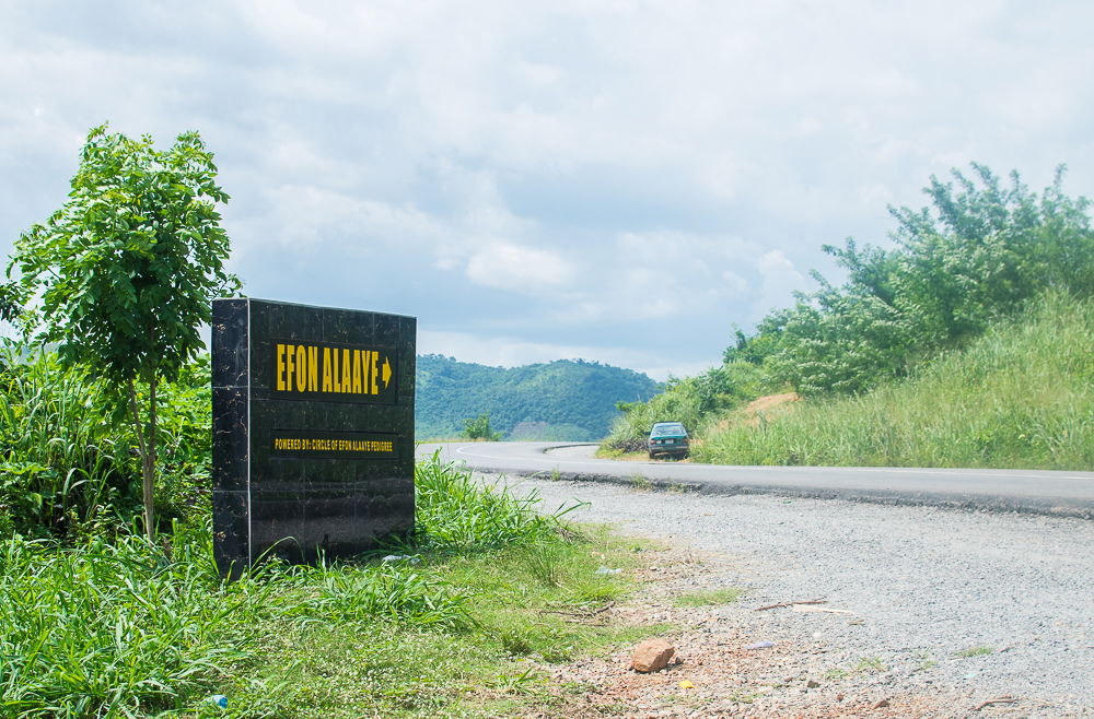 Welcome to Efon-Alaye signboard, Ekiti state