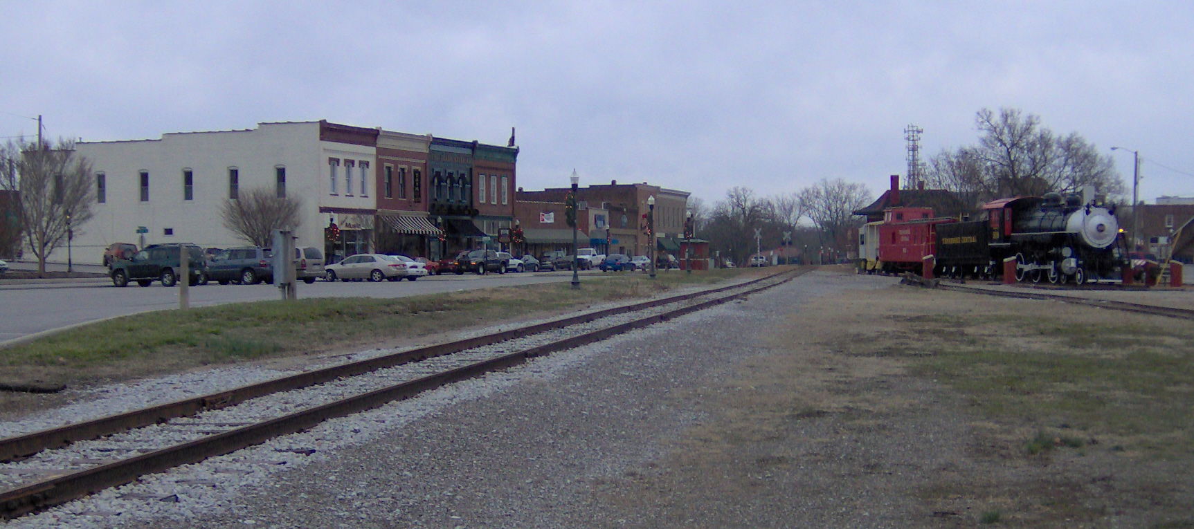 Railroad tracks on the "West side" of Cookeville, Tennessee, US…