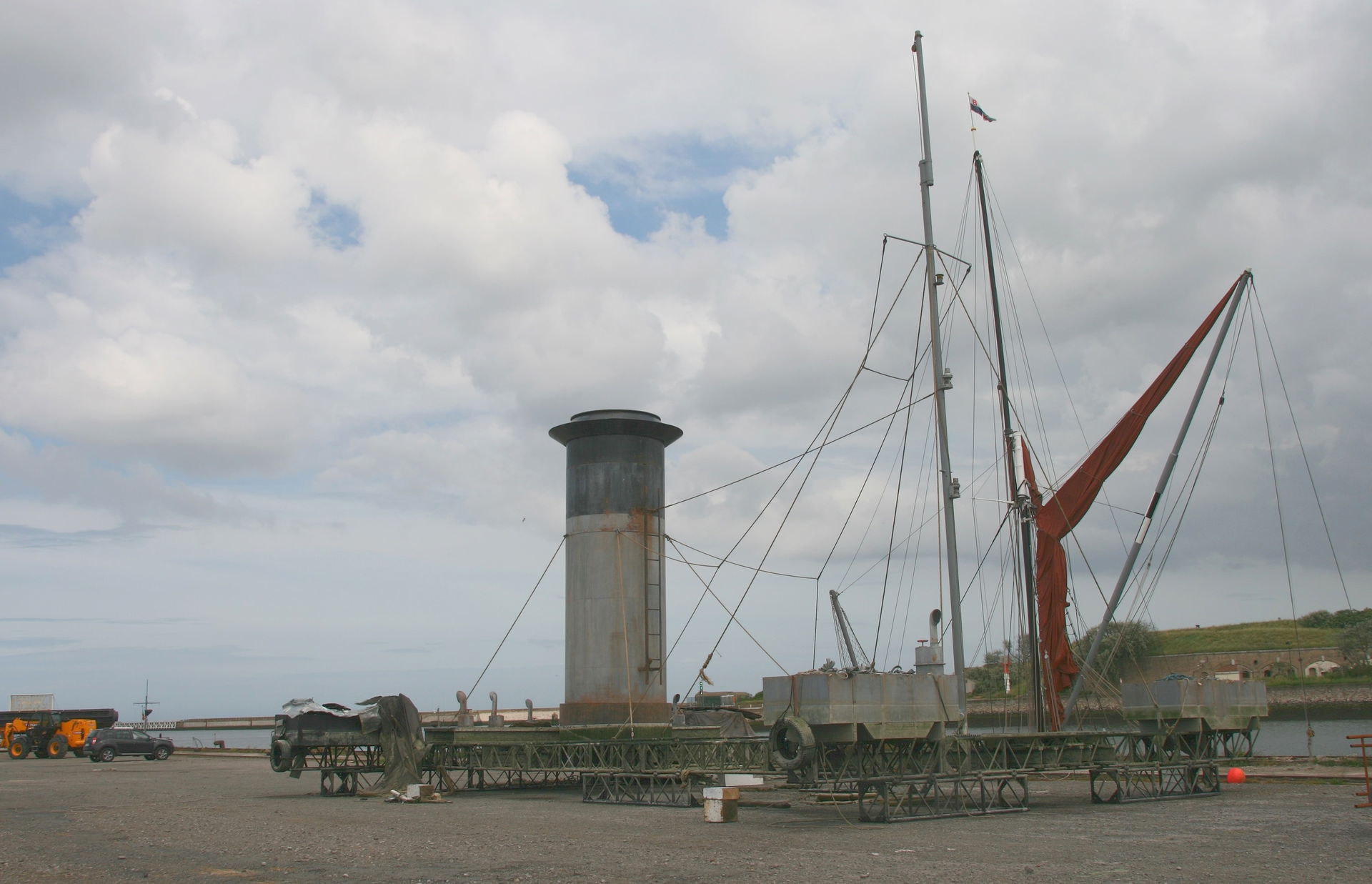 Filming rig for movie "Dunkirk" in the port 2016