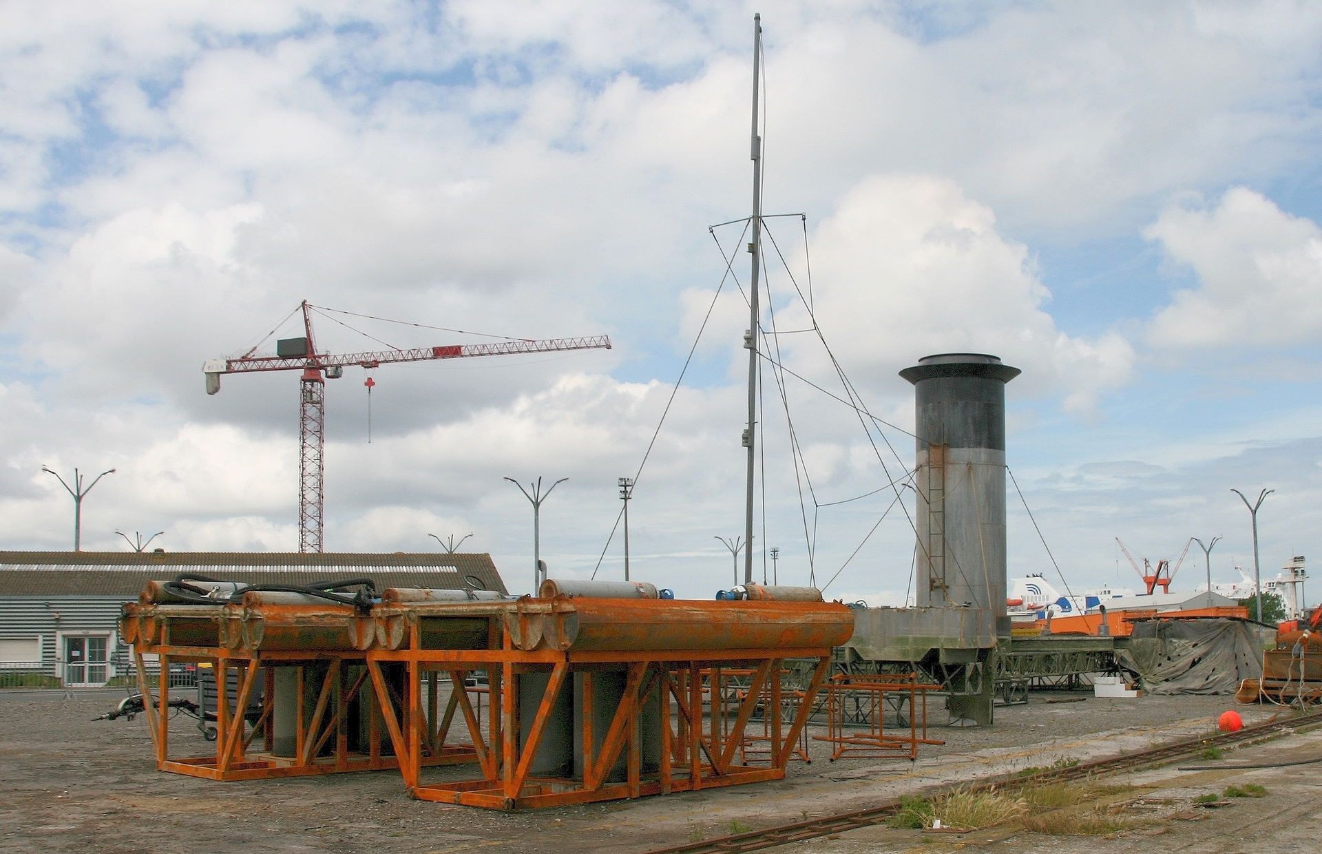 Filming rig for movie "Dunkirk" in the port 2016