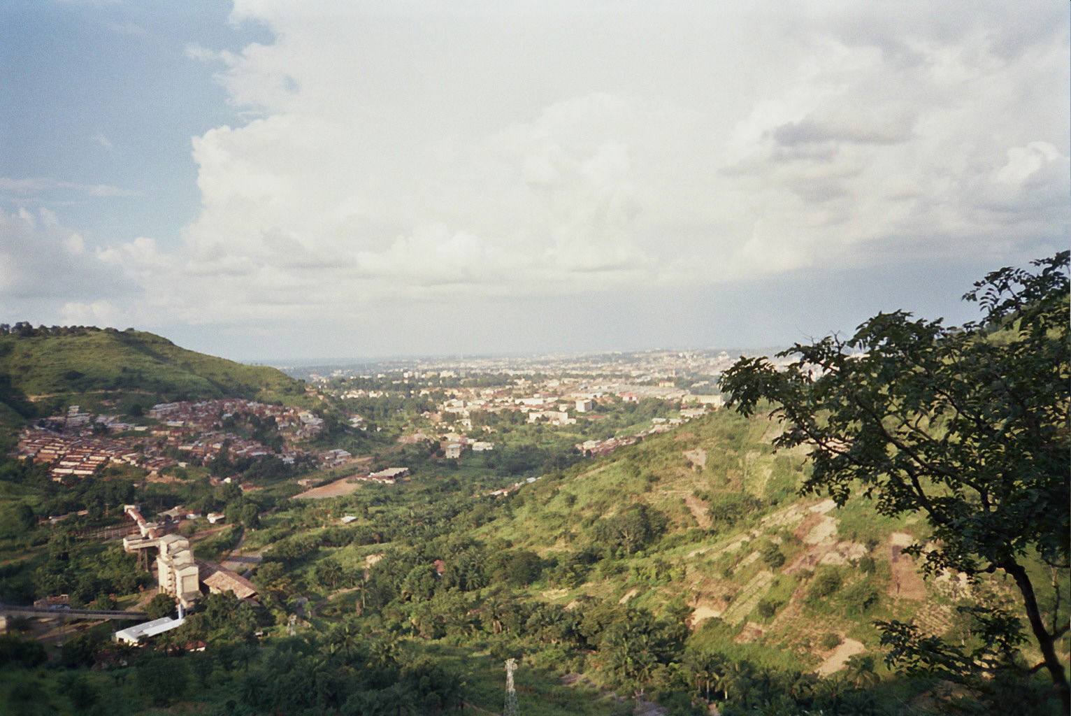 The picture of the city Enugu from the hills on the west side o…