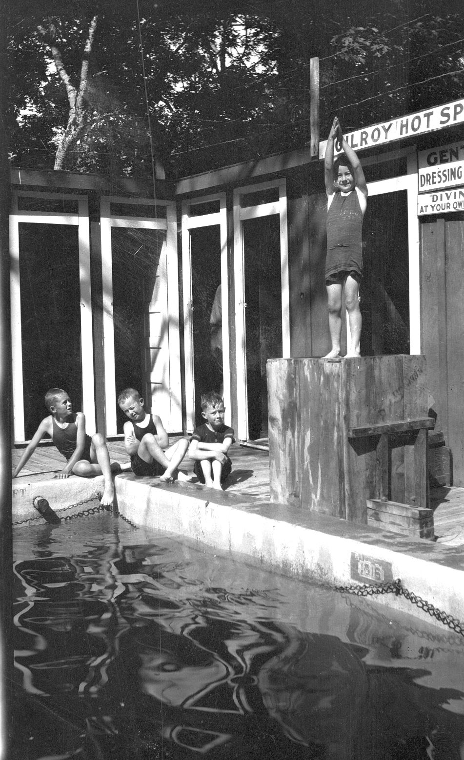 Gilroy Yamato Hot Springs pool, ca. 1920