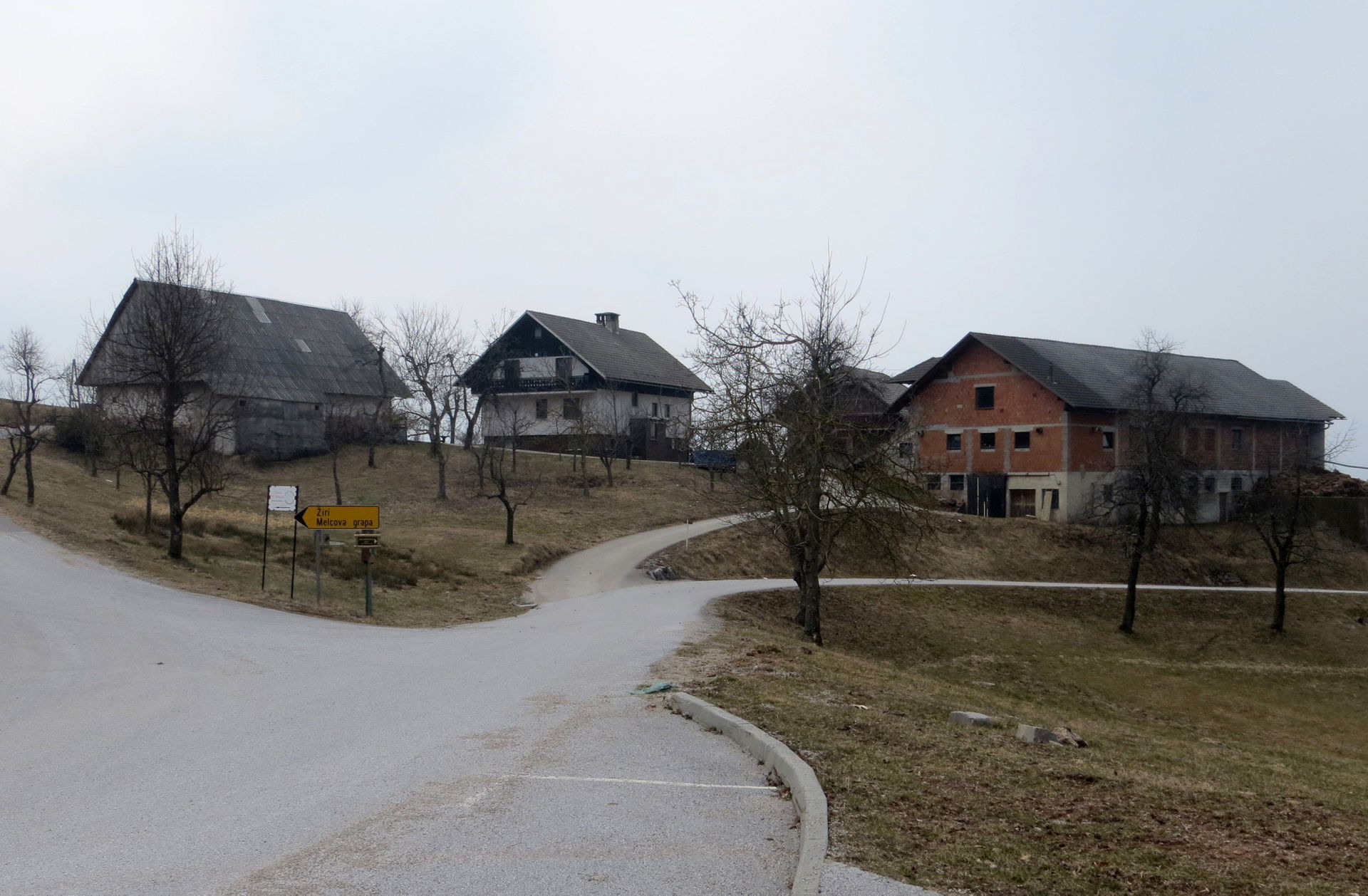 The hamlet of Bukovec in Žirovski Vrh, Municipality of Žiri, Sl…
