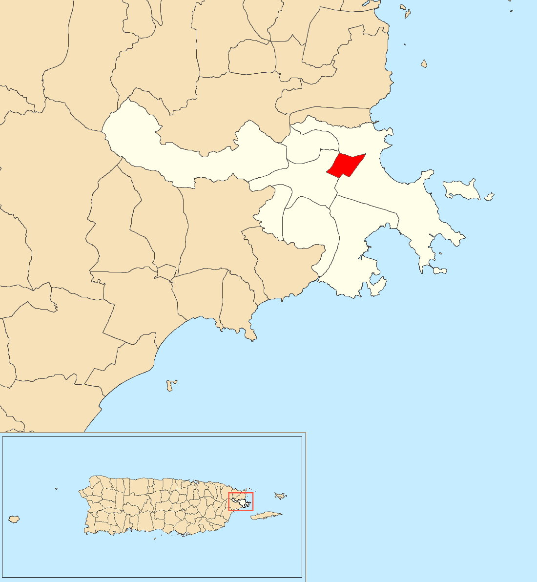Ceiba barrio-pueblo, Ceiba, Puerto Rico locator map