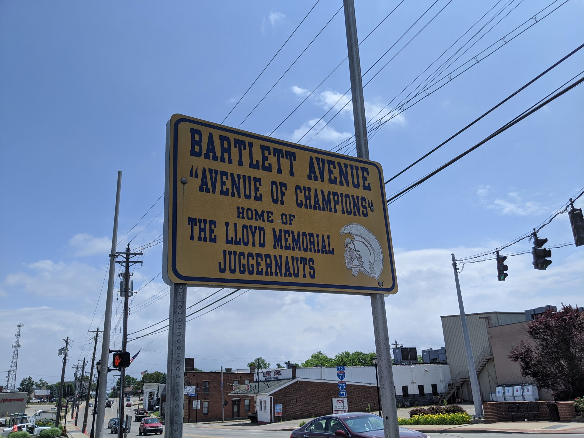"Avenue of Champions" sign