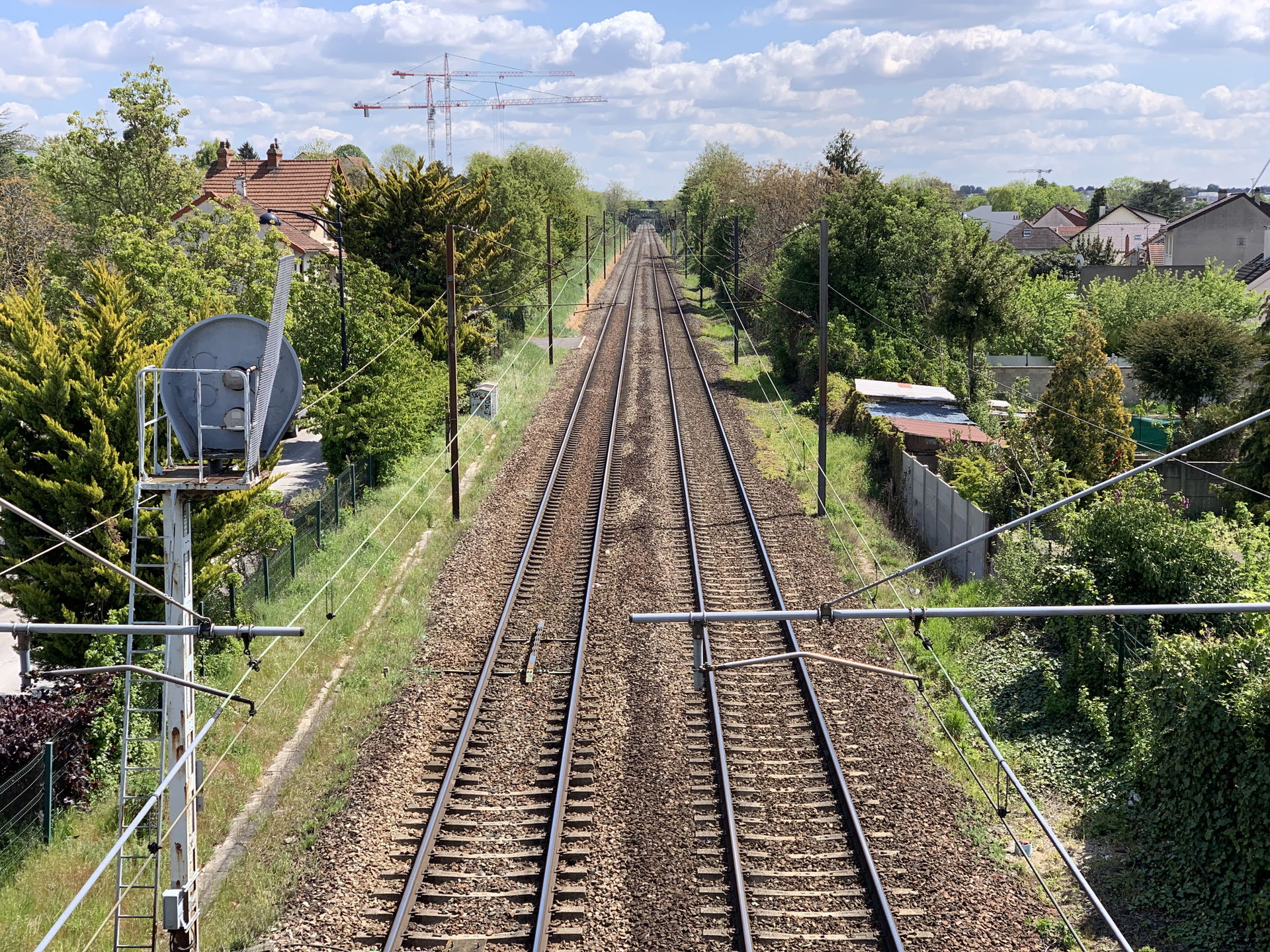 Railway line from Paris-Est to Mulhouse-Ville seen from the foo…
