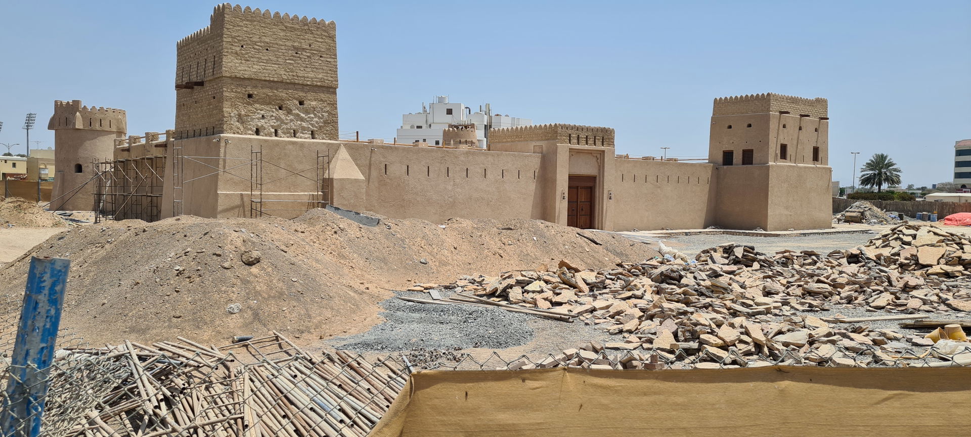 Dhaid Fort under restoration in the city of Dhaid, Sharjah, Uni…