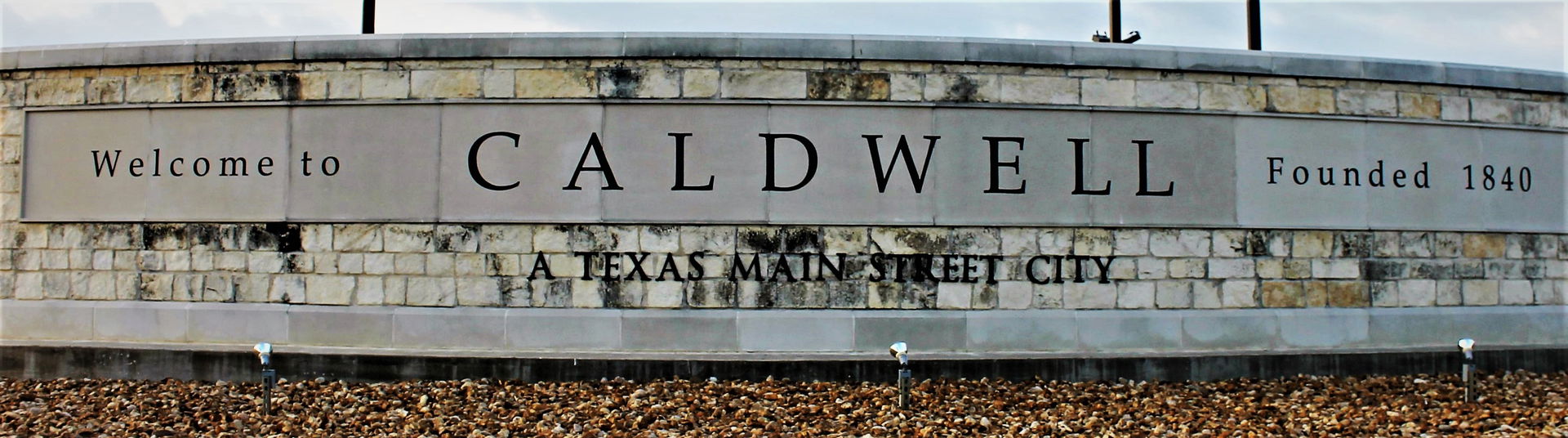 Welcome sign in Caldwell, TX