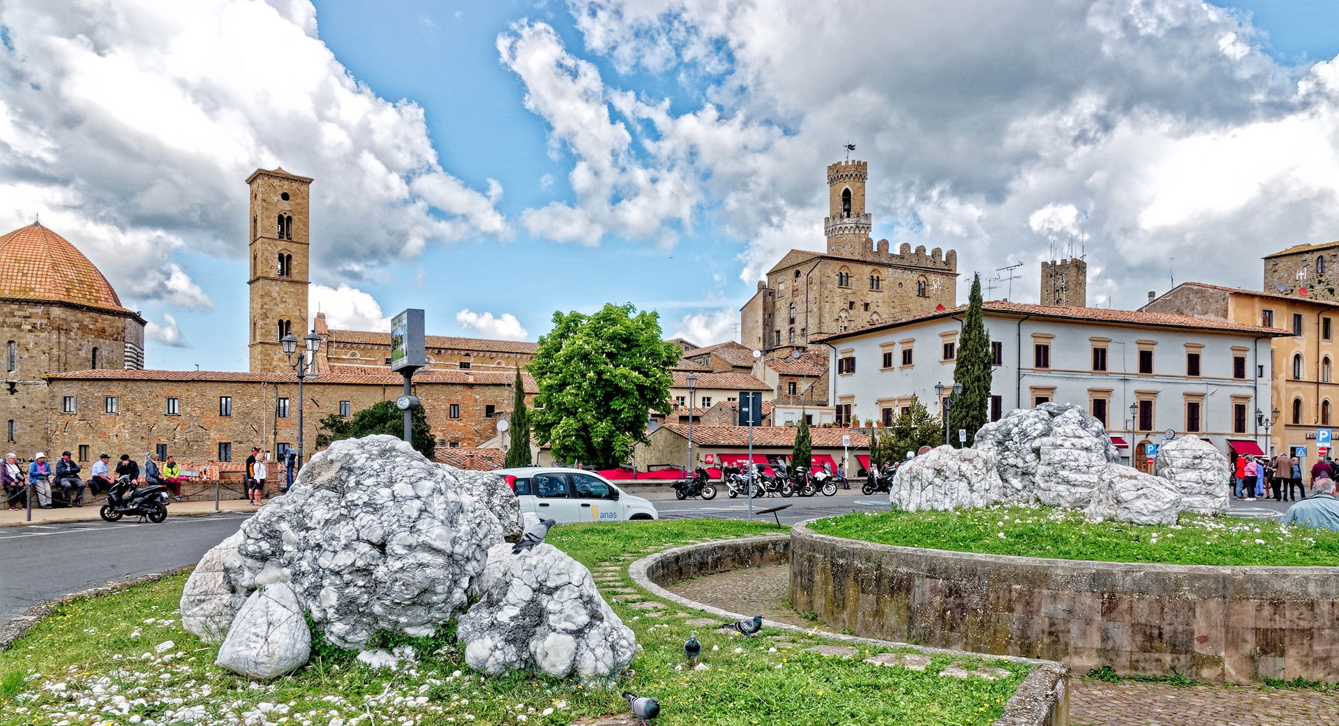 The  medival town  center of Volterra.