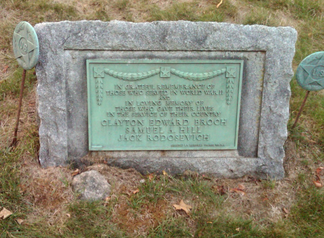 World War II memorial in Weston, CT