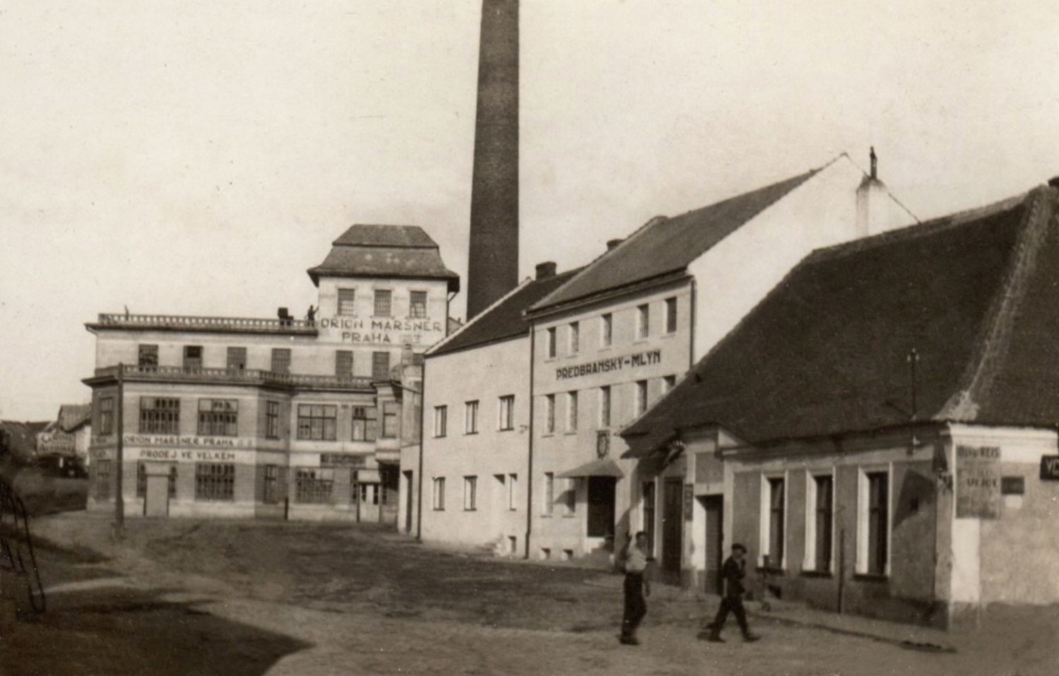 Uherský Brod, photo by unknown author, 1930s: Dolní Valy Street…
