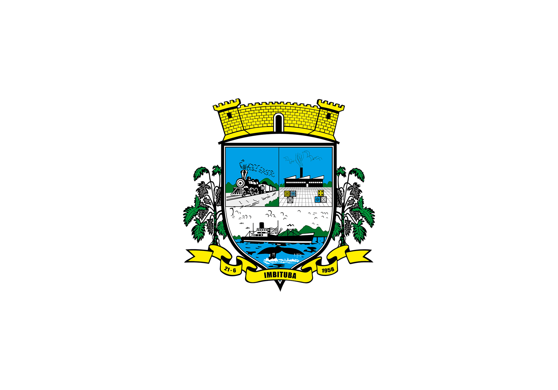 Bandeira do município de Imbituba, estado de Santa Catarina.