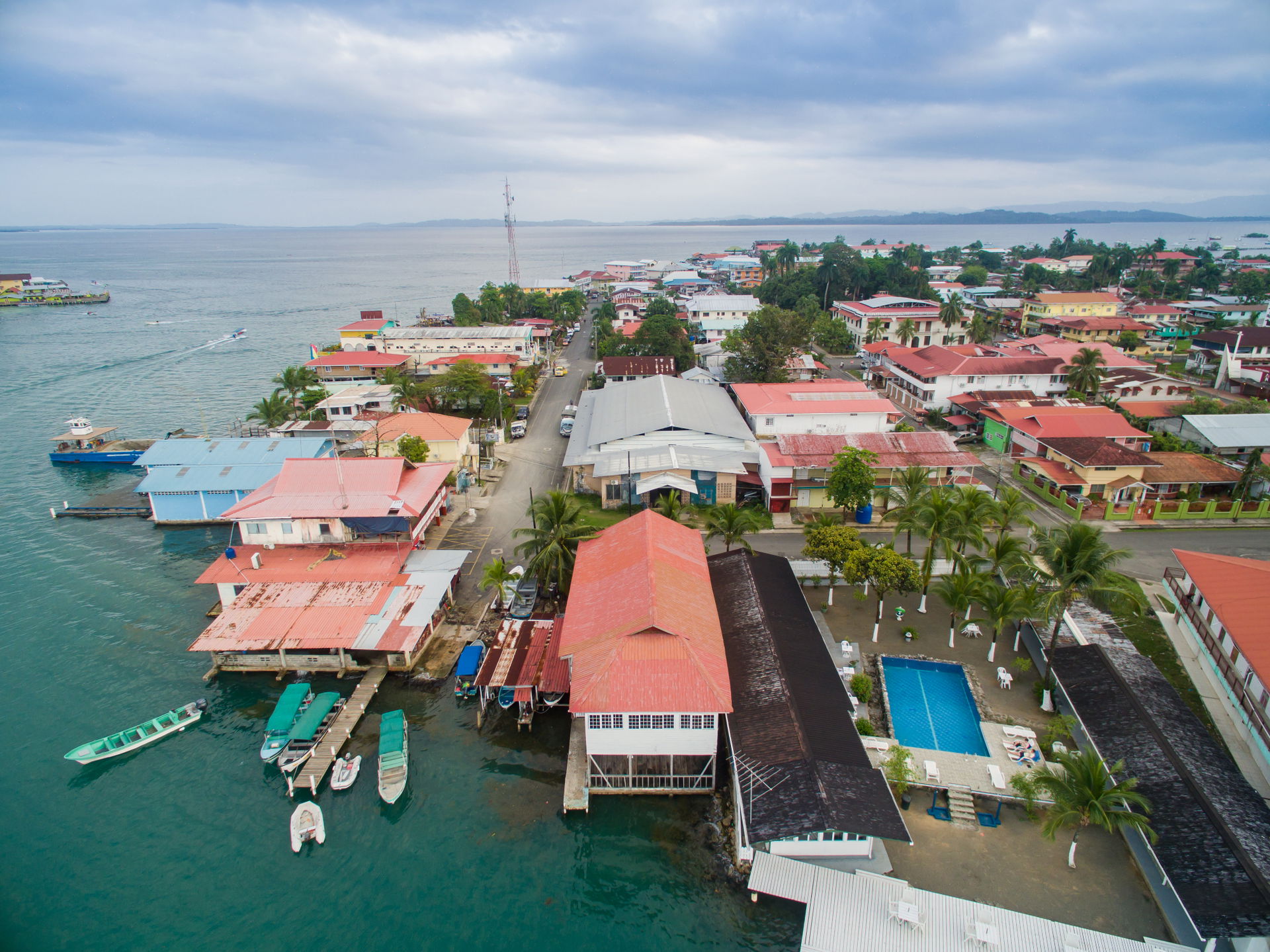 Luftbild von Bocas del Toro.