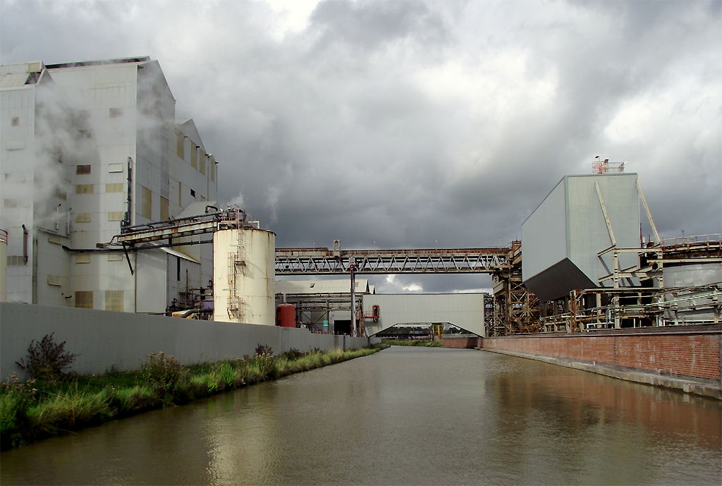 Canal and chemical works near Northwich, Cheshire