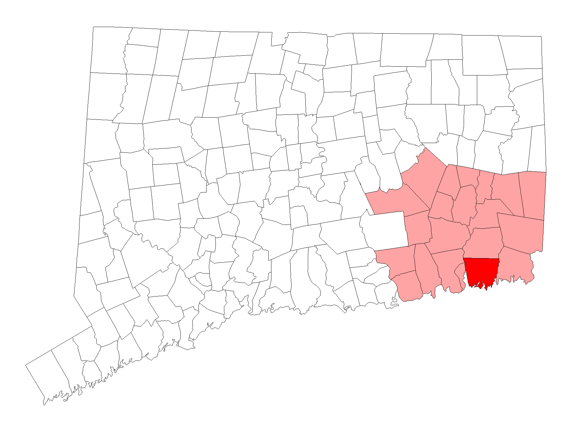 A map of Groton, Connecticut