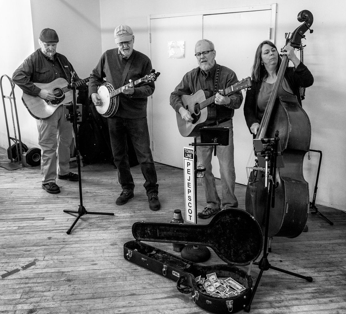 Pejepscot Station appearing at the indoor farmer's market in Br…
