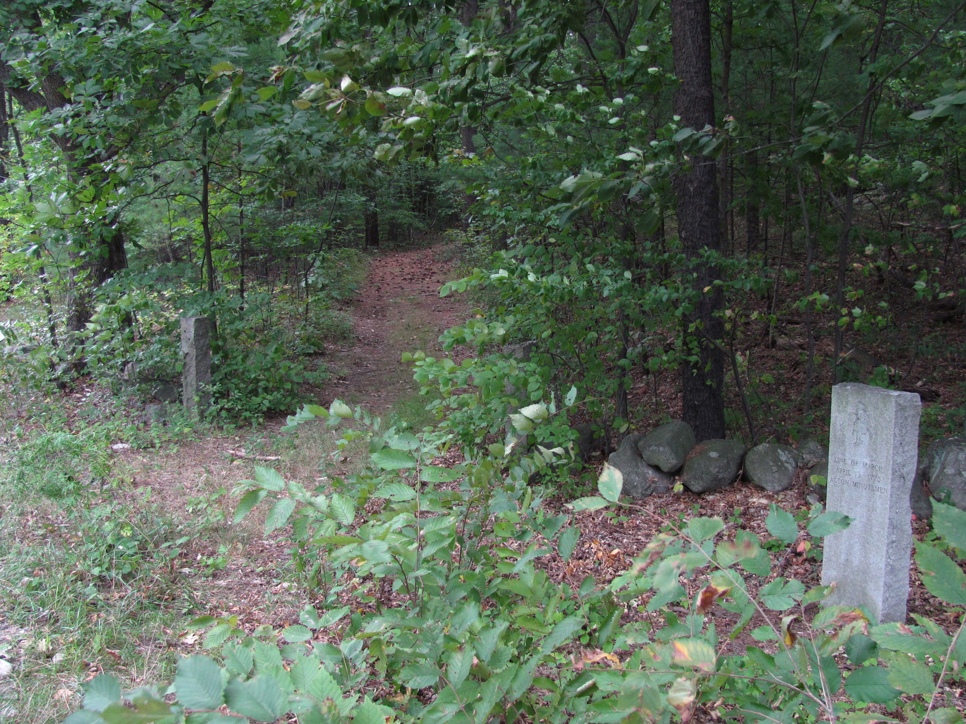Line of March of the Acton Minutemen at Route 27 and Post Offic…
